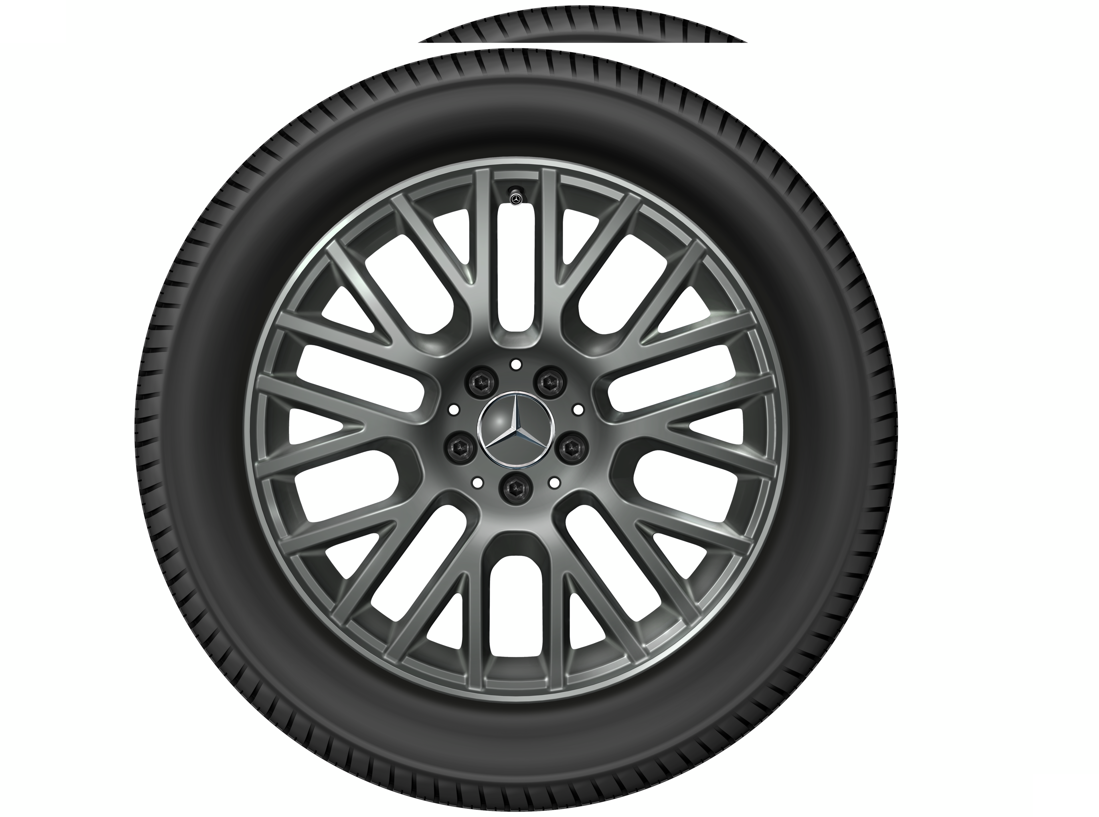 Y-Speichen-Rad, 48,3 cm (19 Zoll) - 8 J x 19 ET 61, grau Himalaya, lackiert