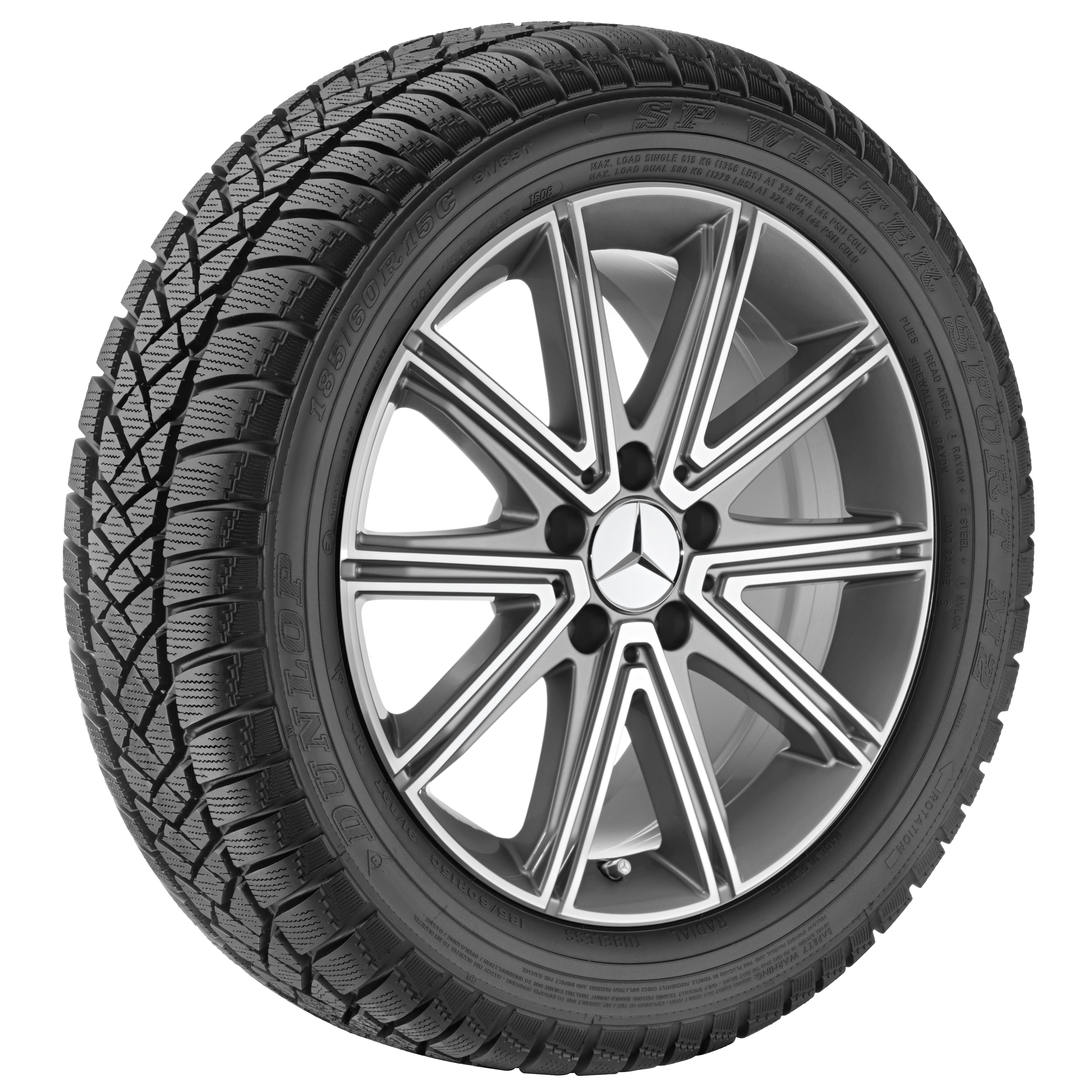 10-Speichen-Rad, 43,2 cm (17 Zoll), glanzgedreht - 8,5 J x 17 ET 36, palladiumsilber, glanzgedreht