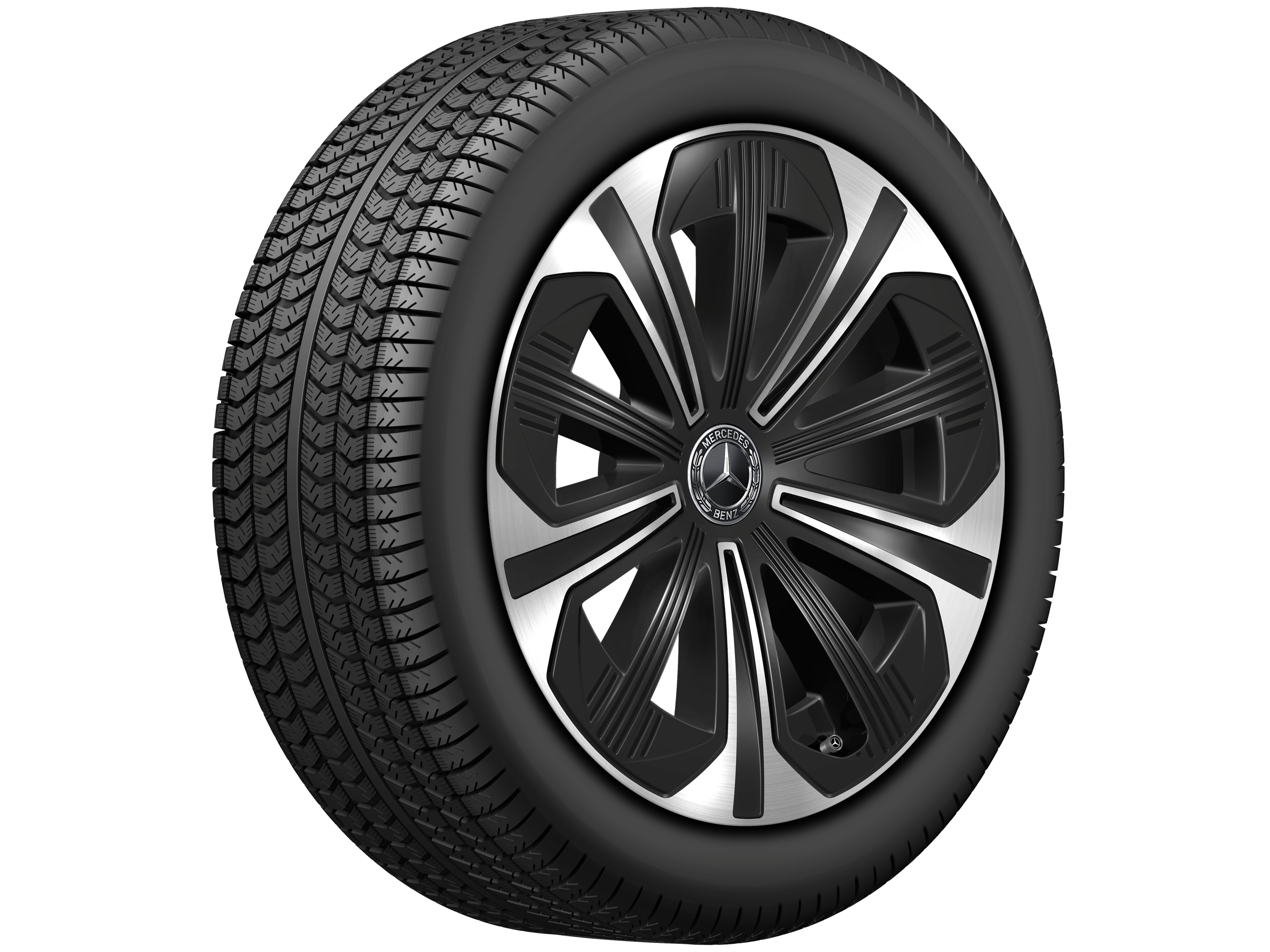 5-Speichen-Rad, 48,3 cm (19 Zoll) - 9,5 J x 19 ET 51, schwarz, glanzgedreht