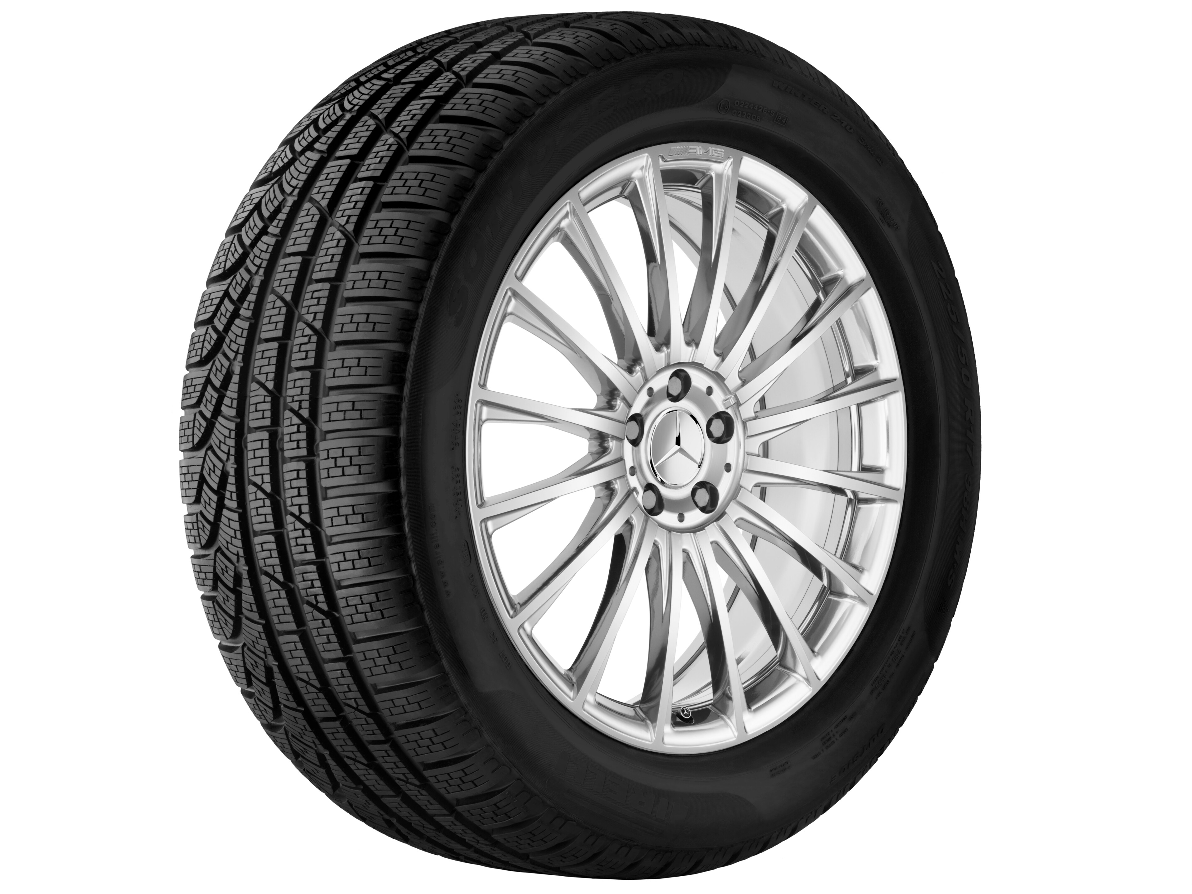 AMG Schmiederad im Vielspeichen-Design, 50,8 cm (20 Zoll) - 8,5 J x 20 ET 39, titangrau, hochglanzpoliert