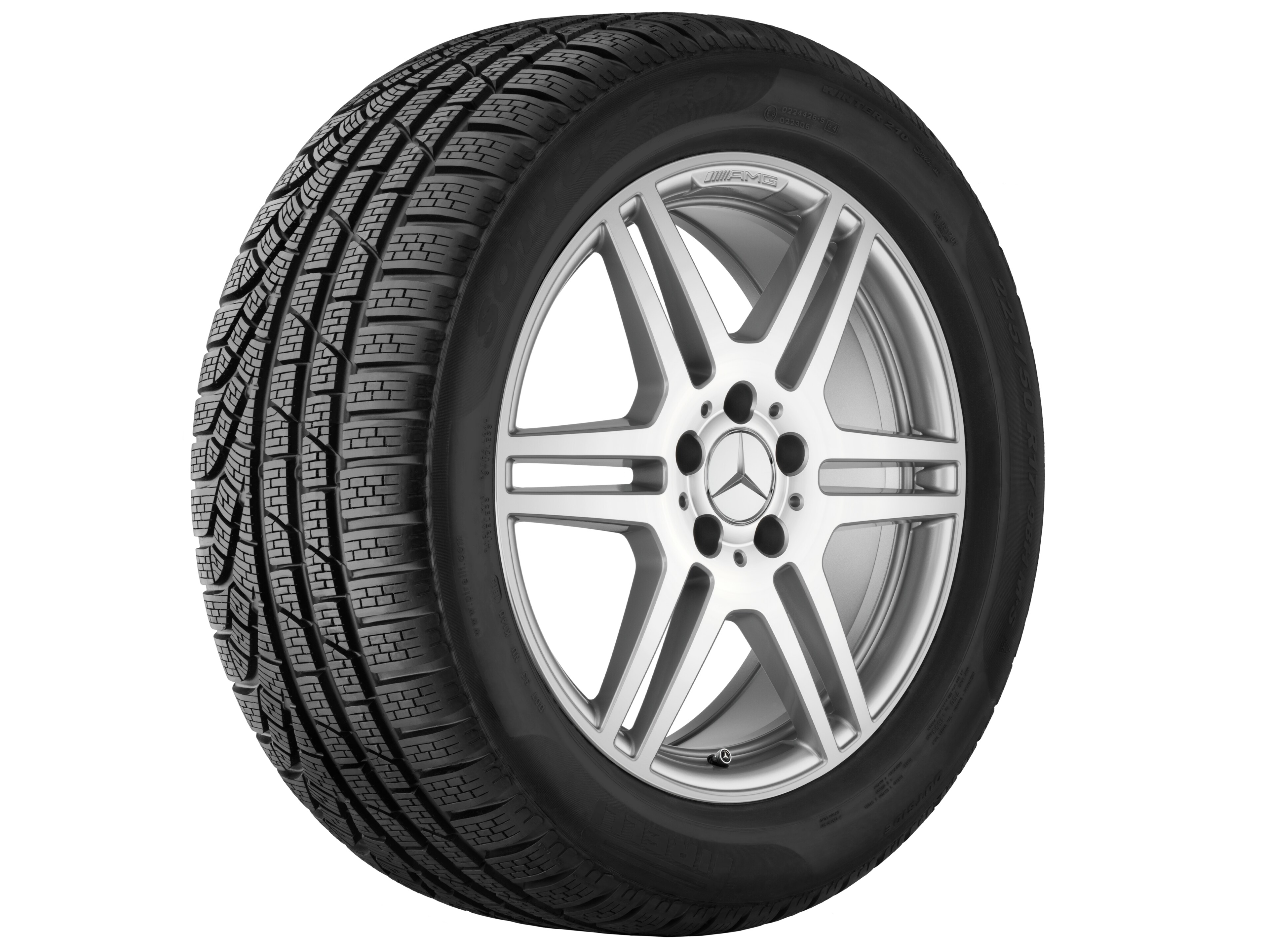 AMG 6-Doppelspeichen-Rad, 45,7 cm (18 Zoll) - 8,5 J x 18 ET 48, silberfarben, glanzgedreht