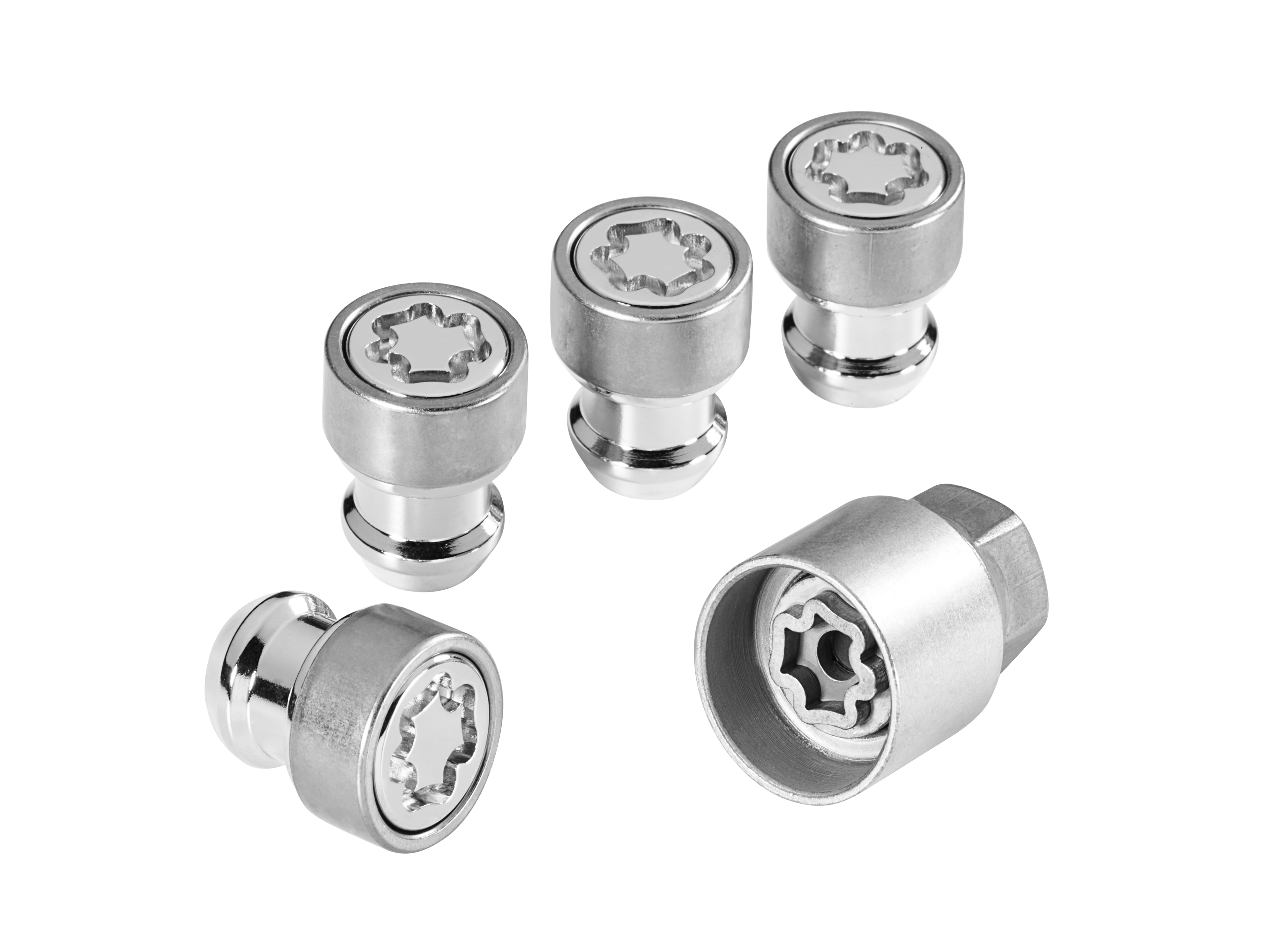 Radsicherungssatz, für Leichtmetallräder - silberfarben