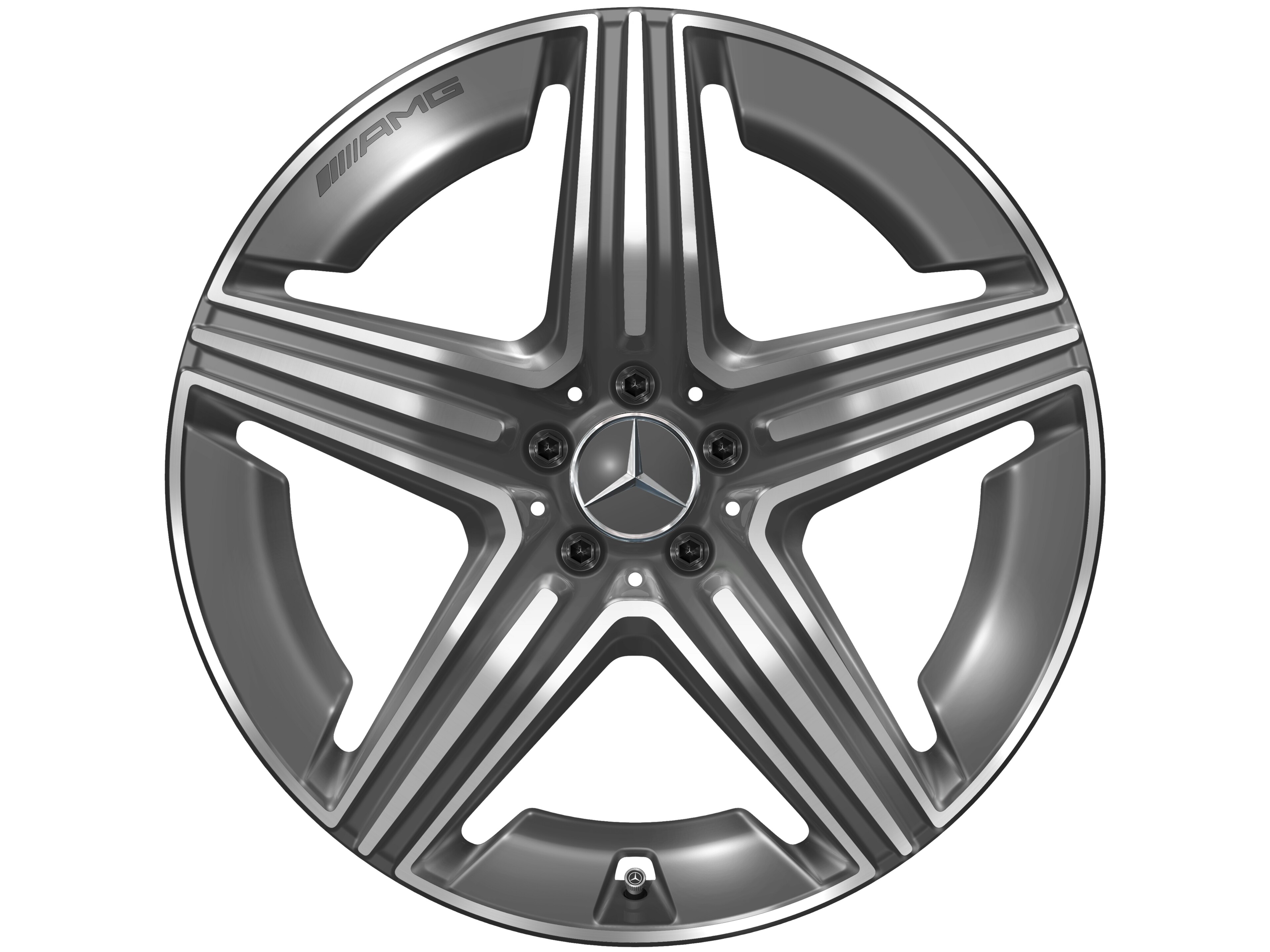 AMG 5-Doppelspeichen-Rad, 53,3 cm (21 Zoll) - 11 J x 21 ET 49, tantalgrau, glanzgedreht