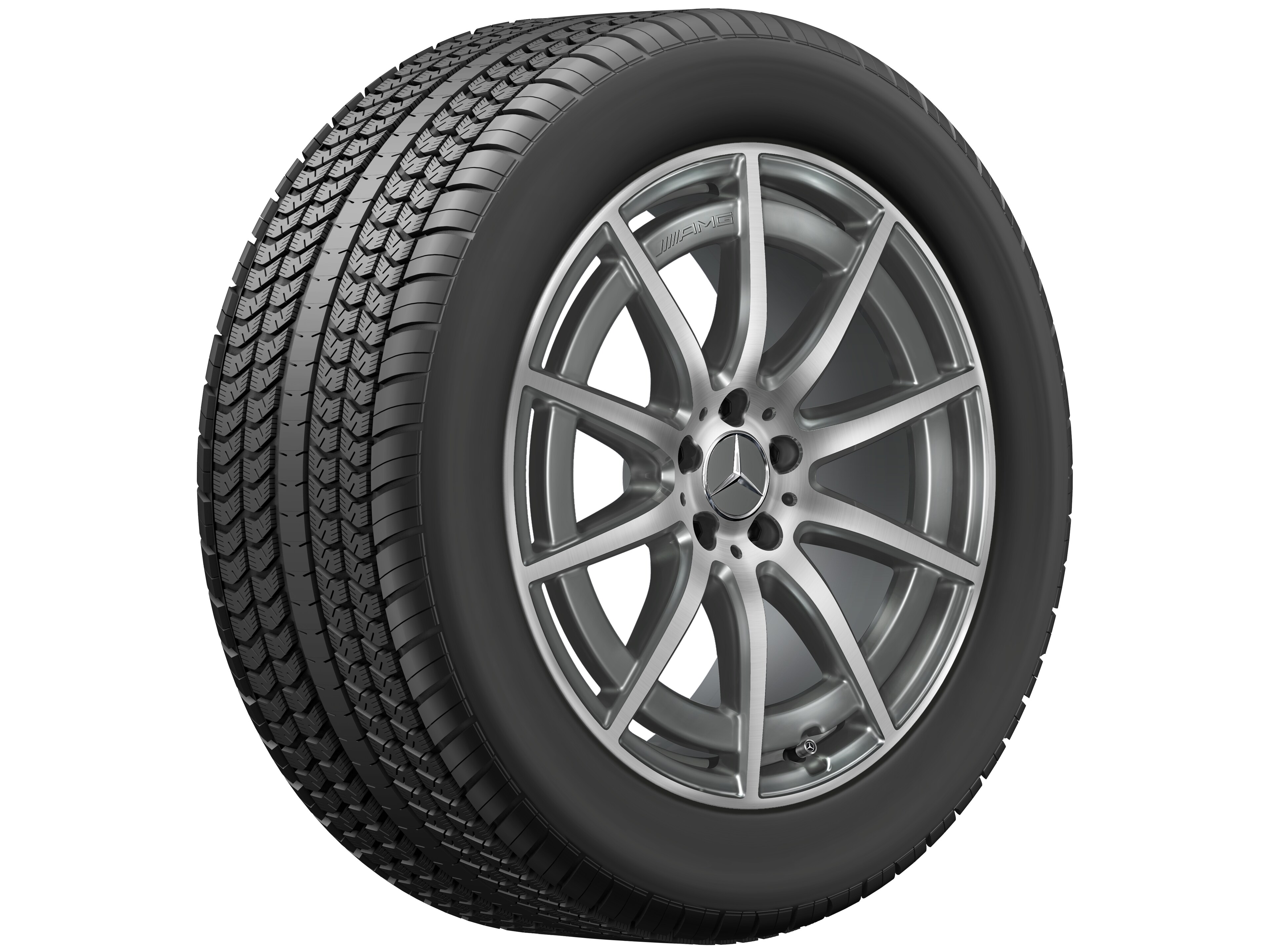 AMG 10-Speichen-Rad, 50,8 cm (20 Zoll) - 9,5 J x 20 ET 45, tantalgrau, glanzgedreht
