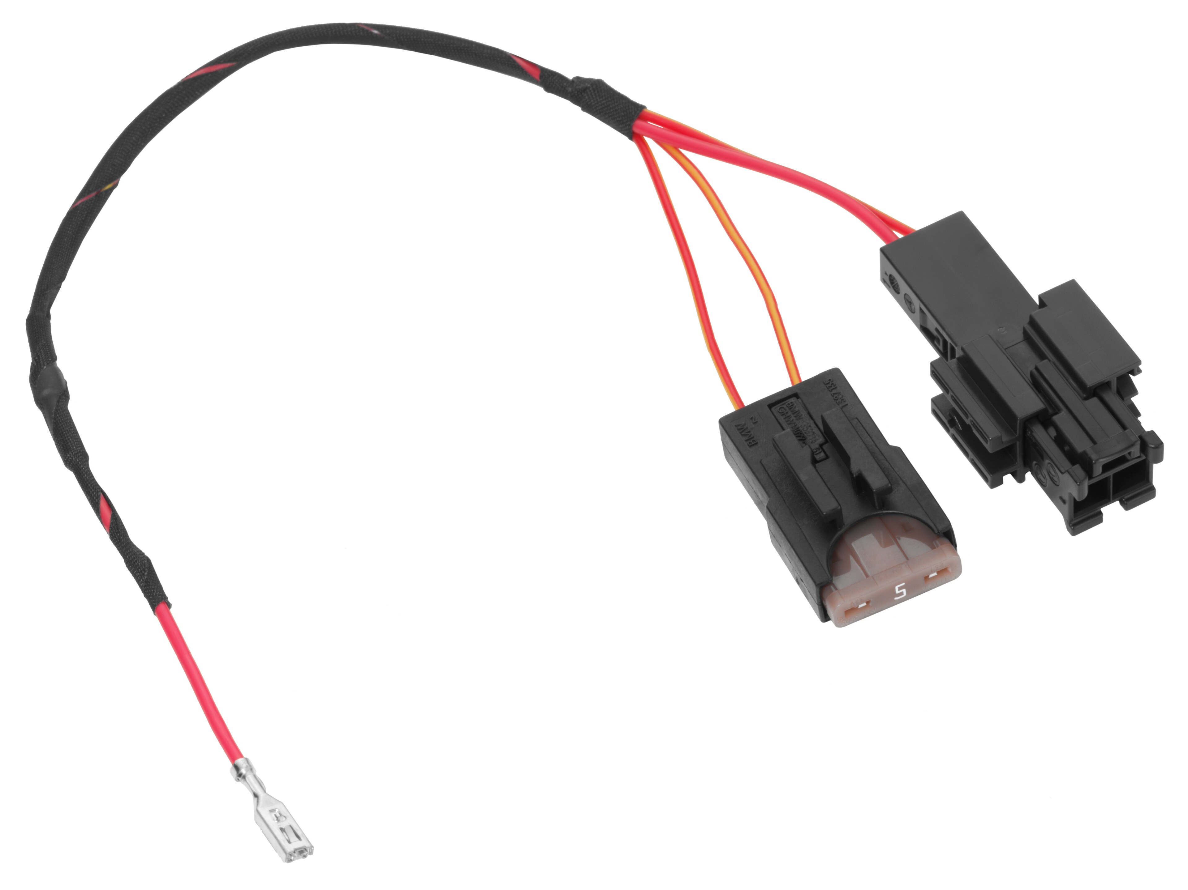 Mercedes Stern beleuchtet, Kabelsatz, Y-Kabel - Kunststoff, schwarz / rot