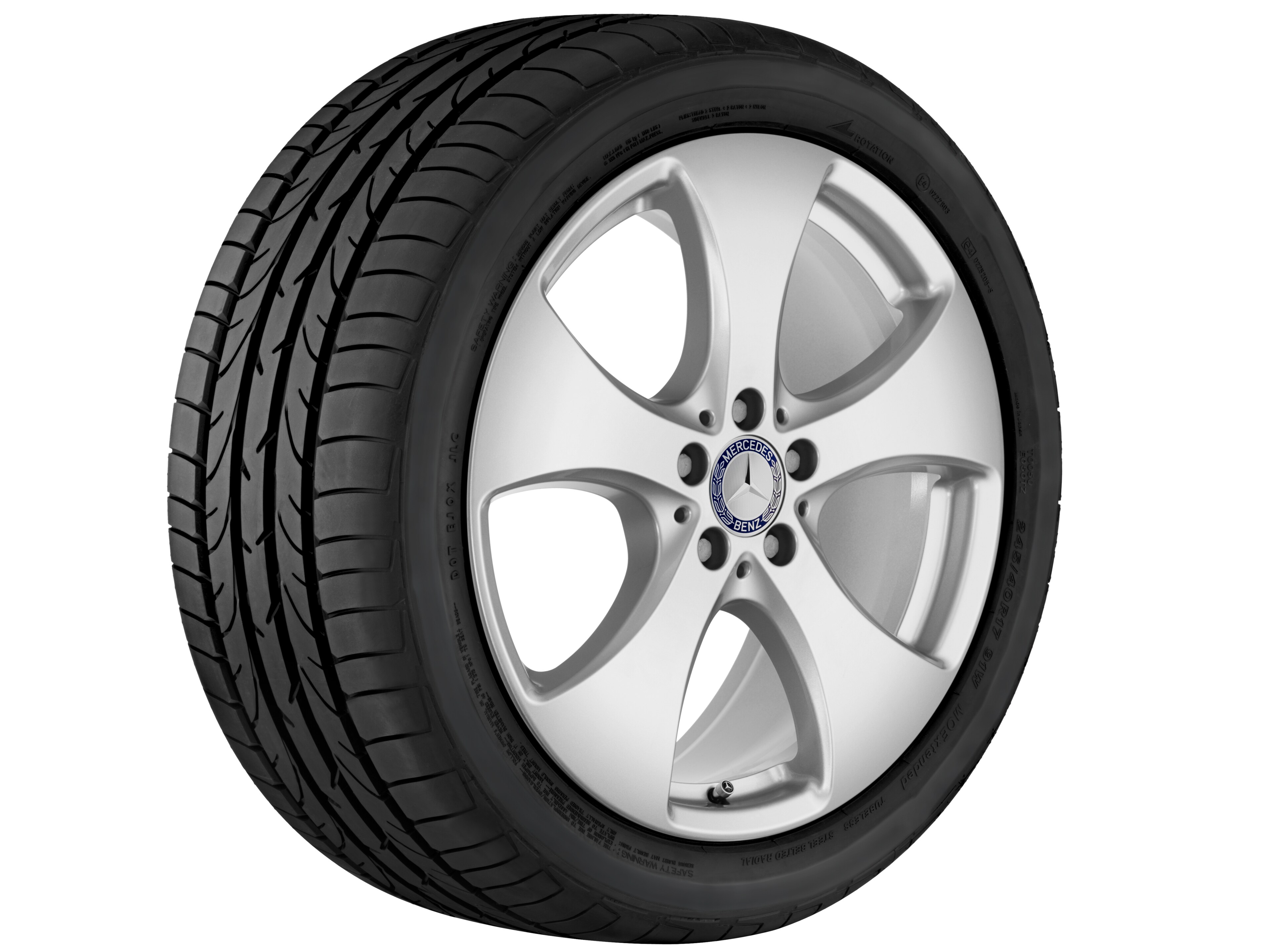 5-Speichen-Rad, 48,3 cm (19 Zoll) - 8,5 J x 19 ET 62, vanadiumsilber, lackiert