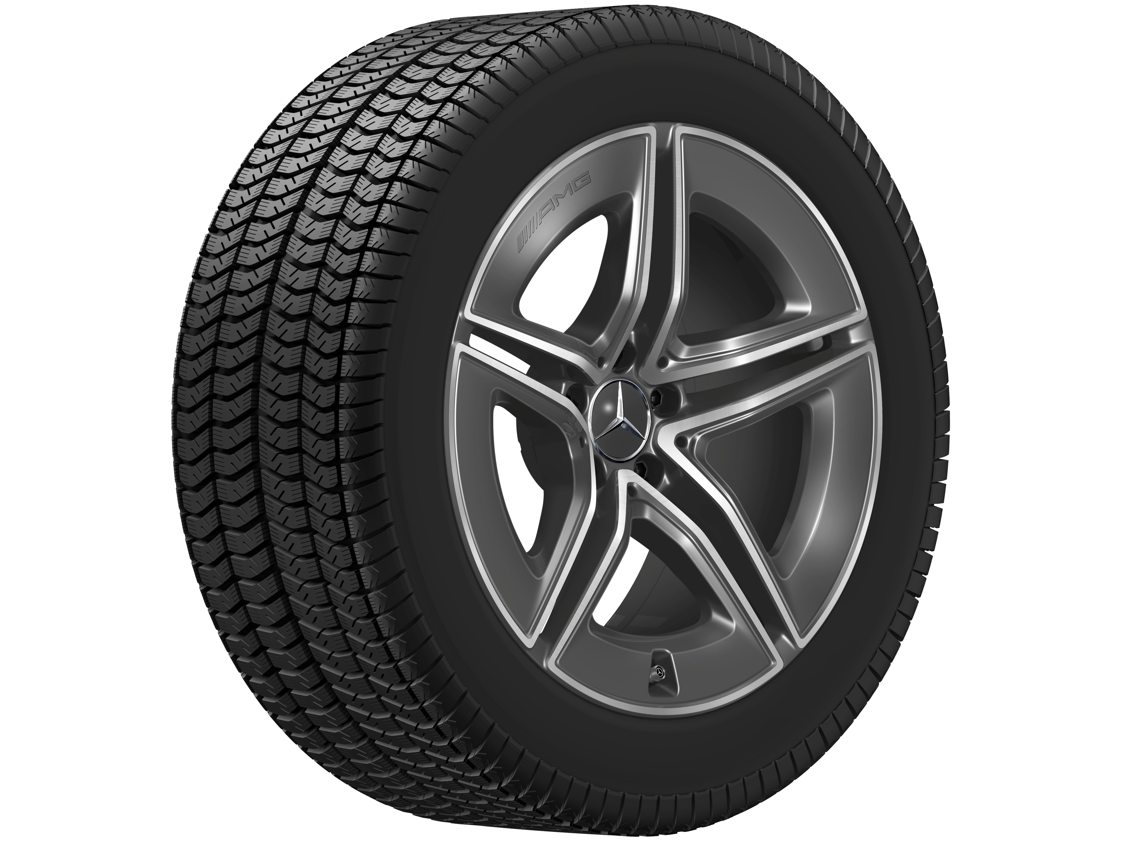 AMG 5-Doppelspeichen-Rad, 48,3 cm (19 Zoll) - 8 J x 19 ET 21,5, tantalgrau, glanzgedreht