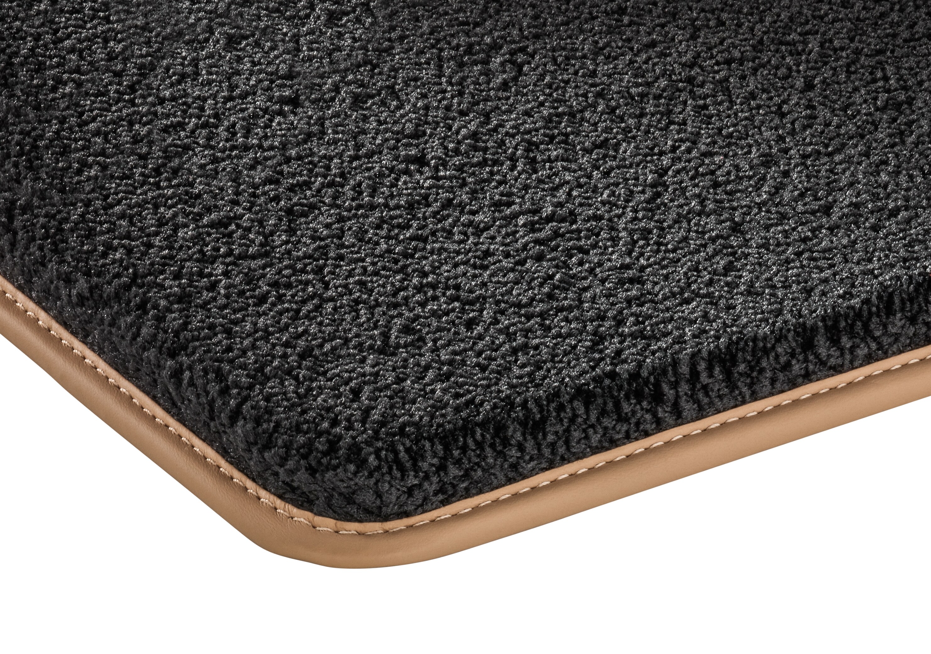 Veloursmatten, EXCLUSIV, Fond, 2-teilig - LL/RL, schwarz / sand