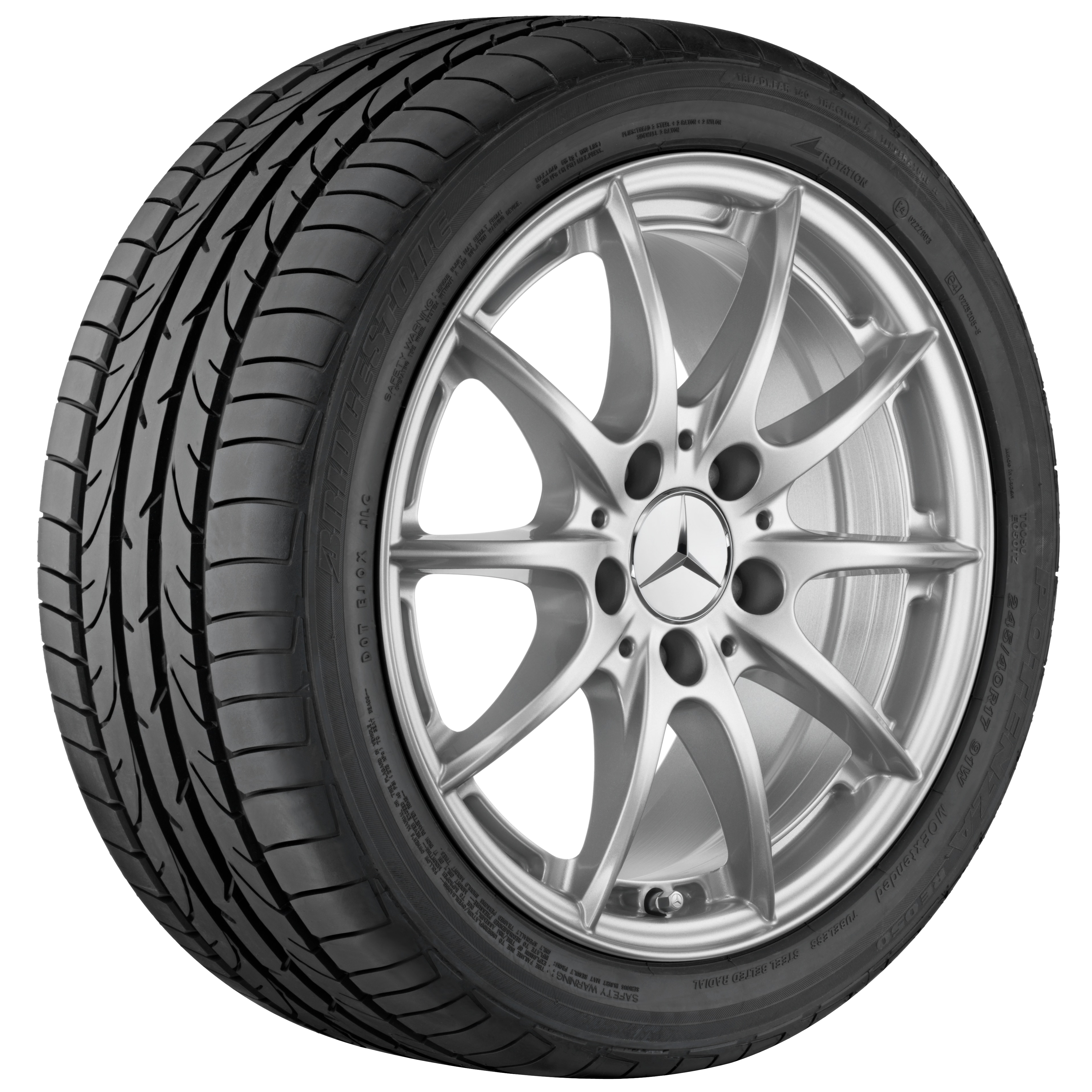 10-Speichen-Rad, 40,6 cm (16 Zoll) - 7,5 J x 16 ET 45,5, championsilber