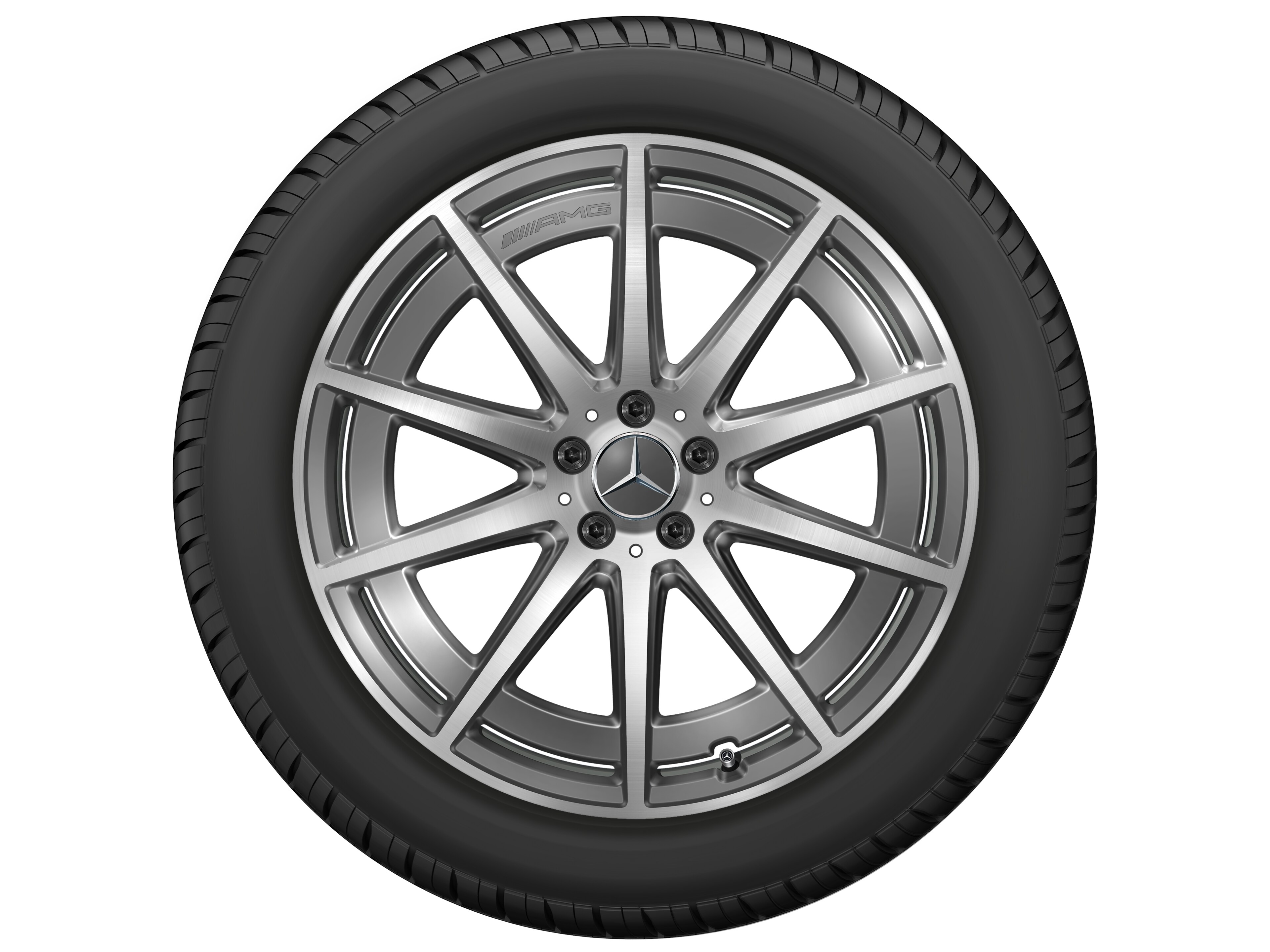 AMG 10-Speichen-Rad, 53,3 cm (21 Zoll) - 9 J x 21 ET 36, tantalgrau, glanzgedreht