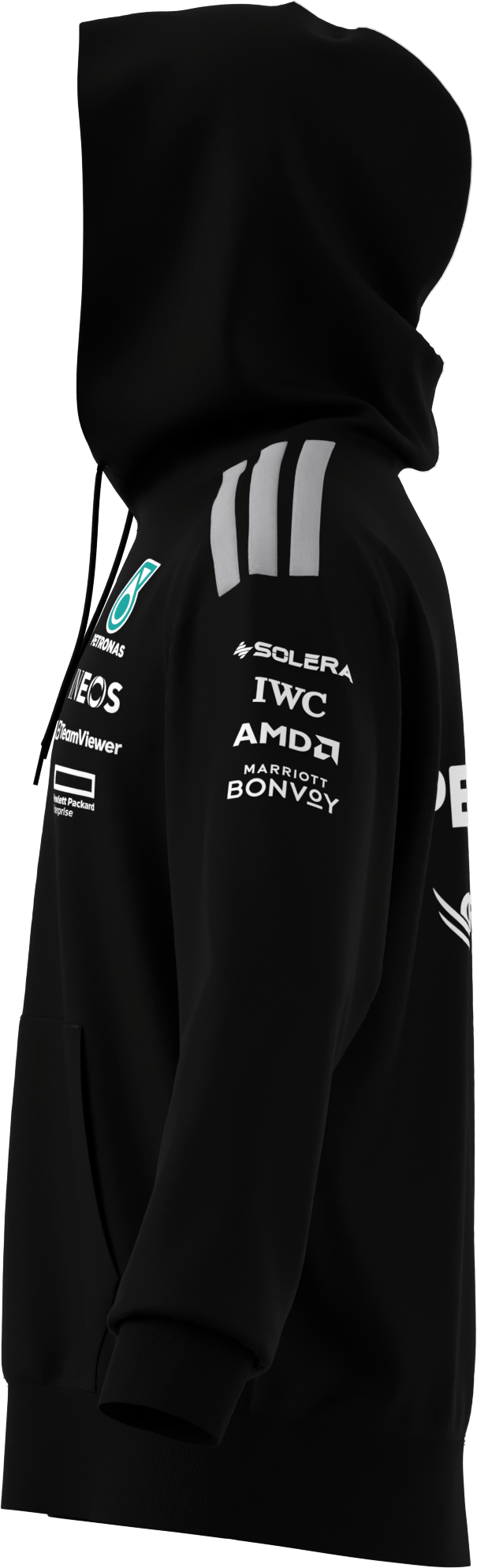 Sweathoody Herren, Fahrer, Mercedes-AMG F1 - schwarz, M