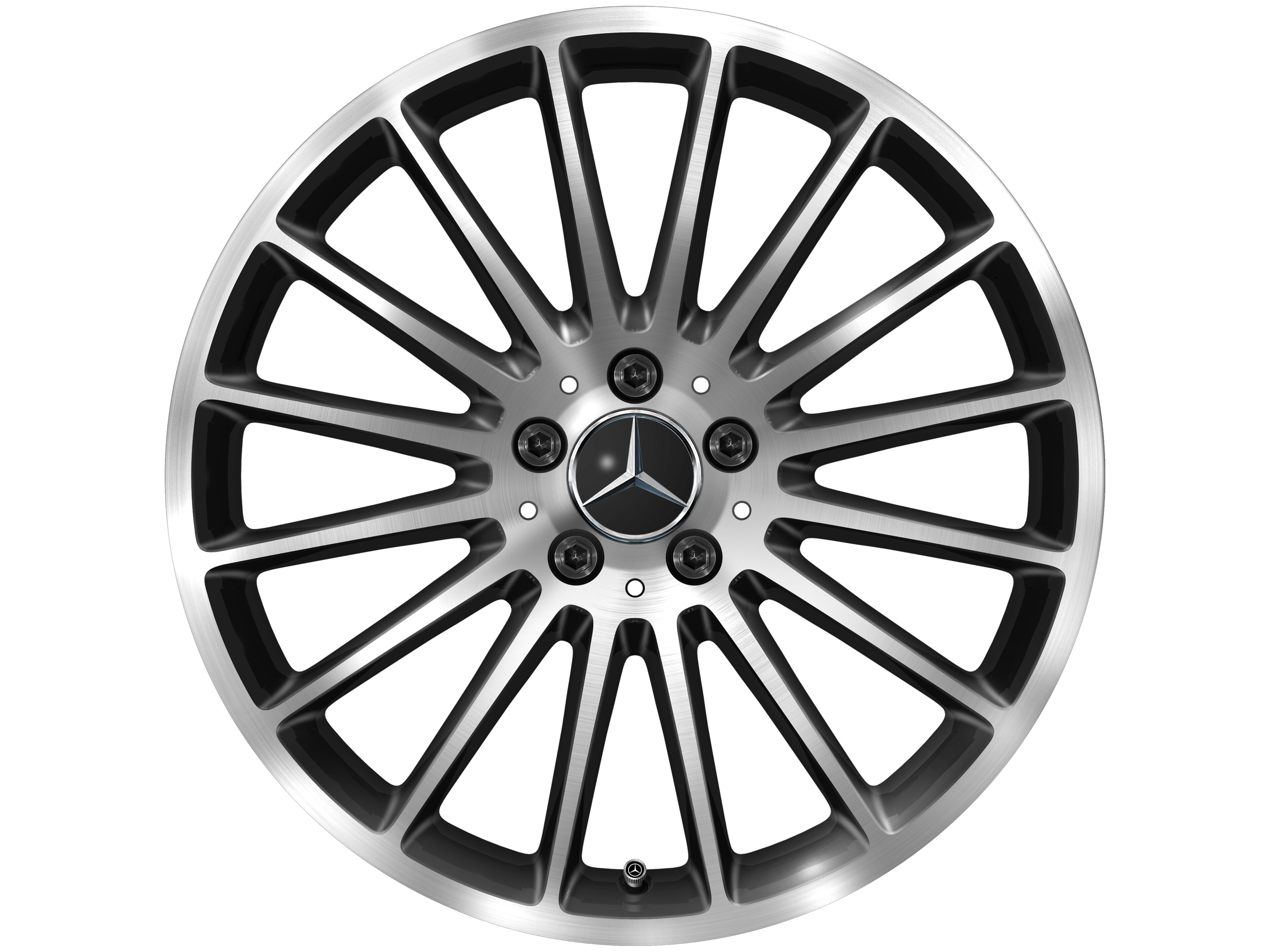 16-Speichen-Rad, 48,3 cm (19 Zoll) - 8 J x 19 ET 52, schwarz, glanzgedreht