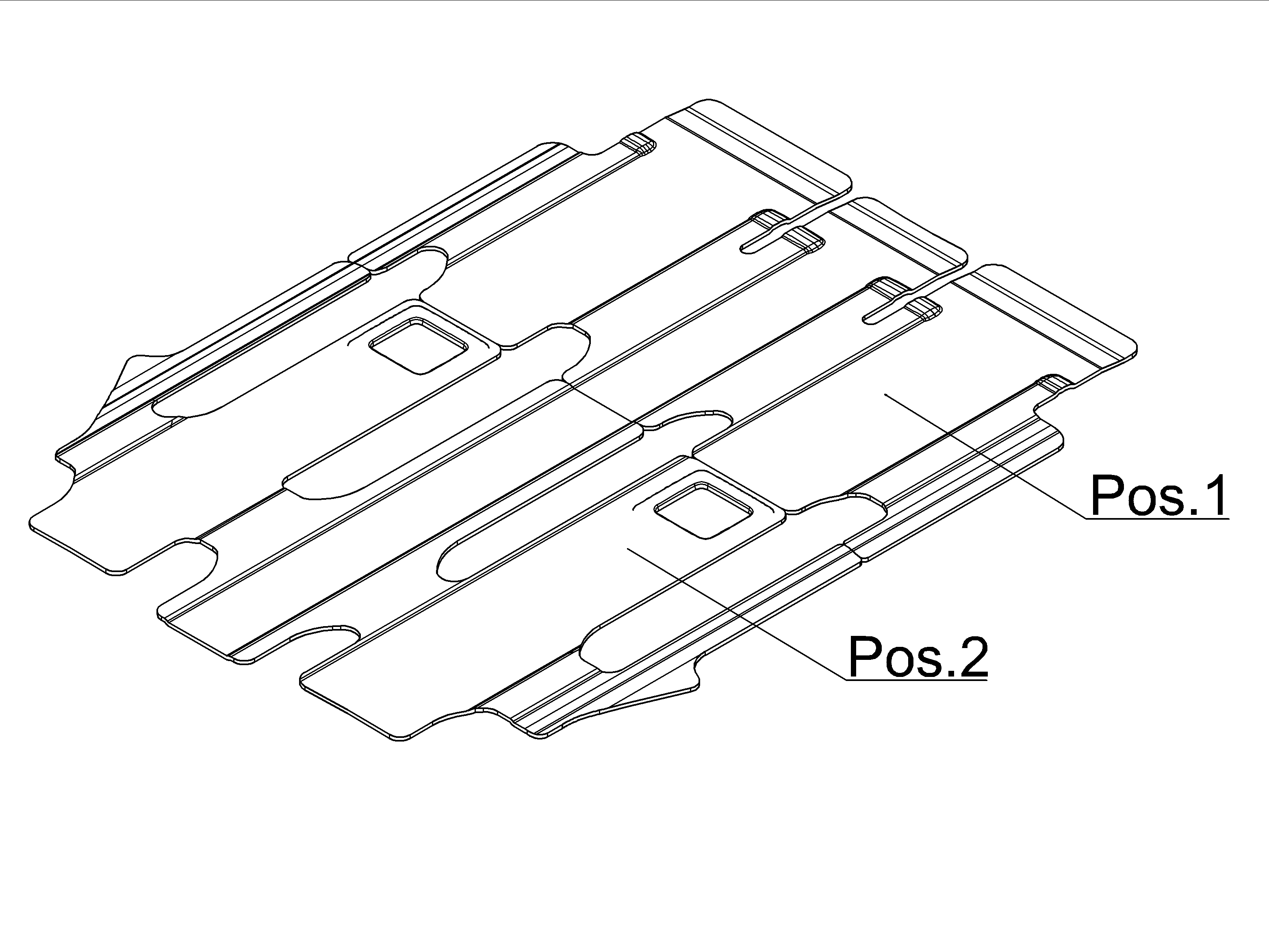 Veloursmatten, Fahrgastraum, mit Einfachschiene, 2 Schiebetüren (T19), 2-teilig, mit H05, mit U90/U91 - LL/RL, schwarz