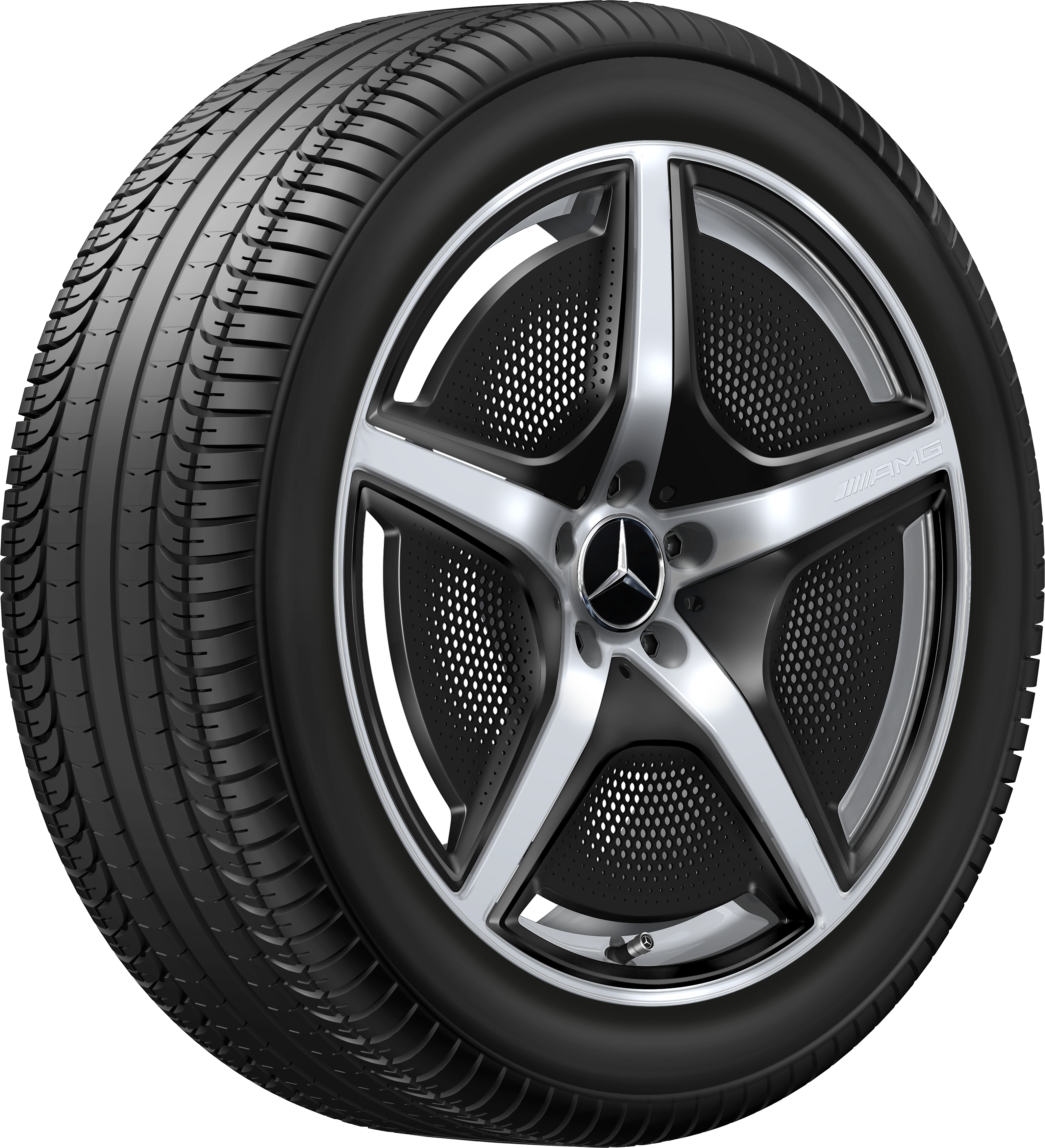 AMG 5-Speichen-Rad, 50,8 cm (20 Zoll) - 9 J x 20 ET 50, vanadiumsilber, hochglänzend