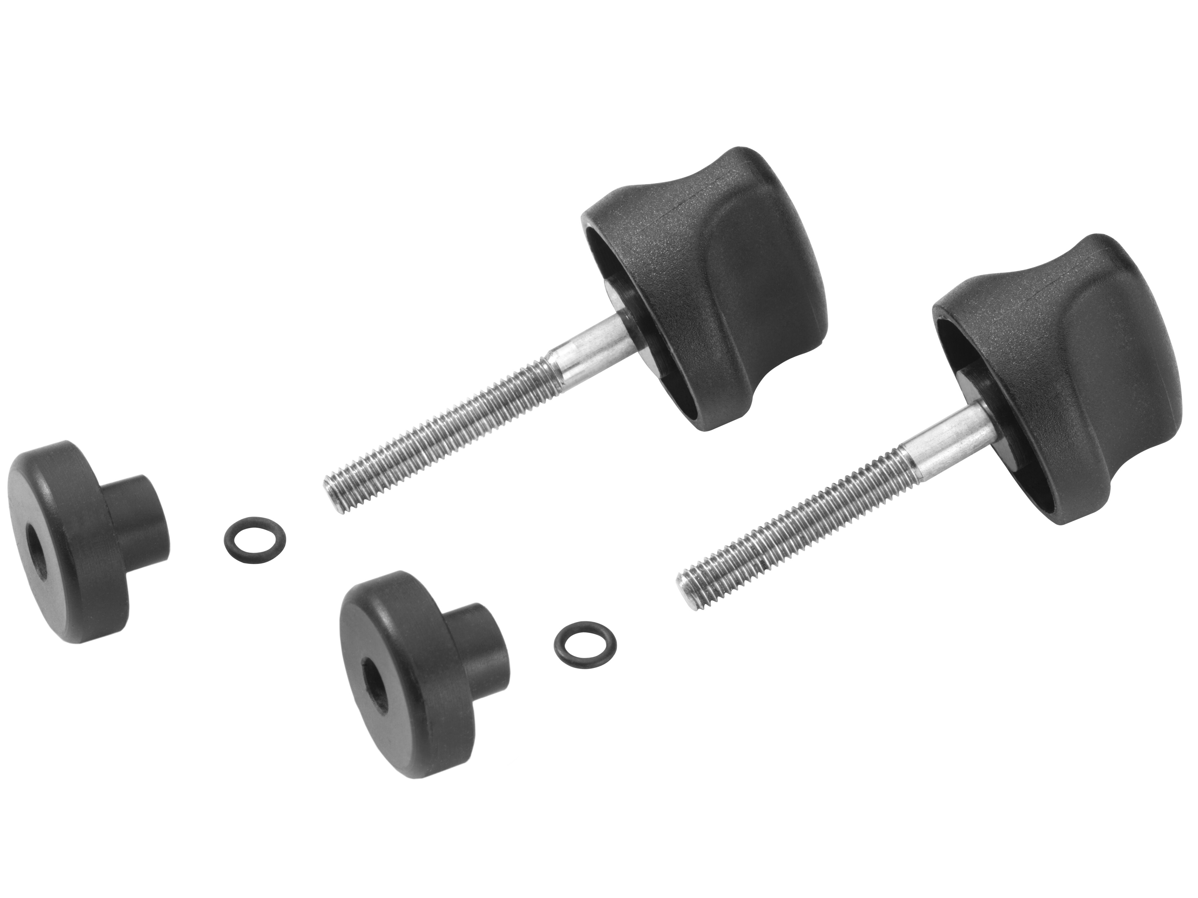 Distanzadapter, für Fahrradträger New Alustyle - Kunststoff / Metall, schwarz / silberfarben