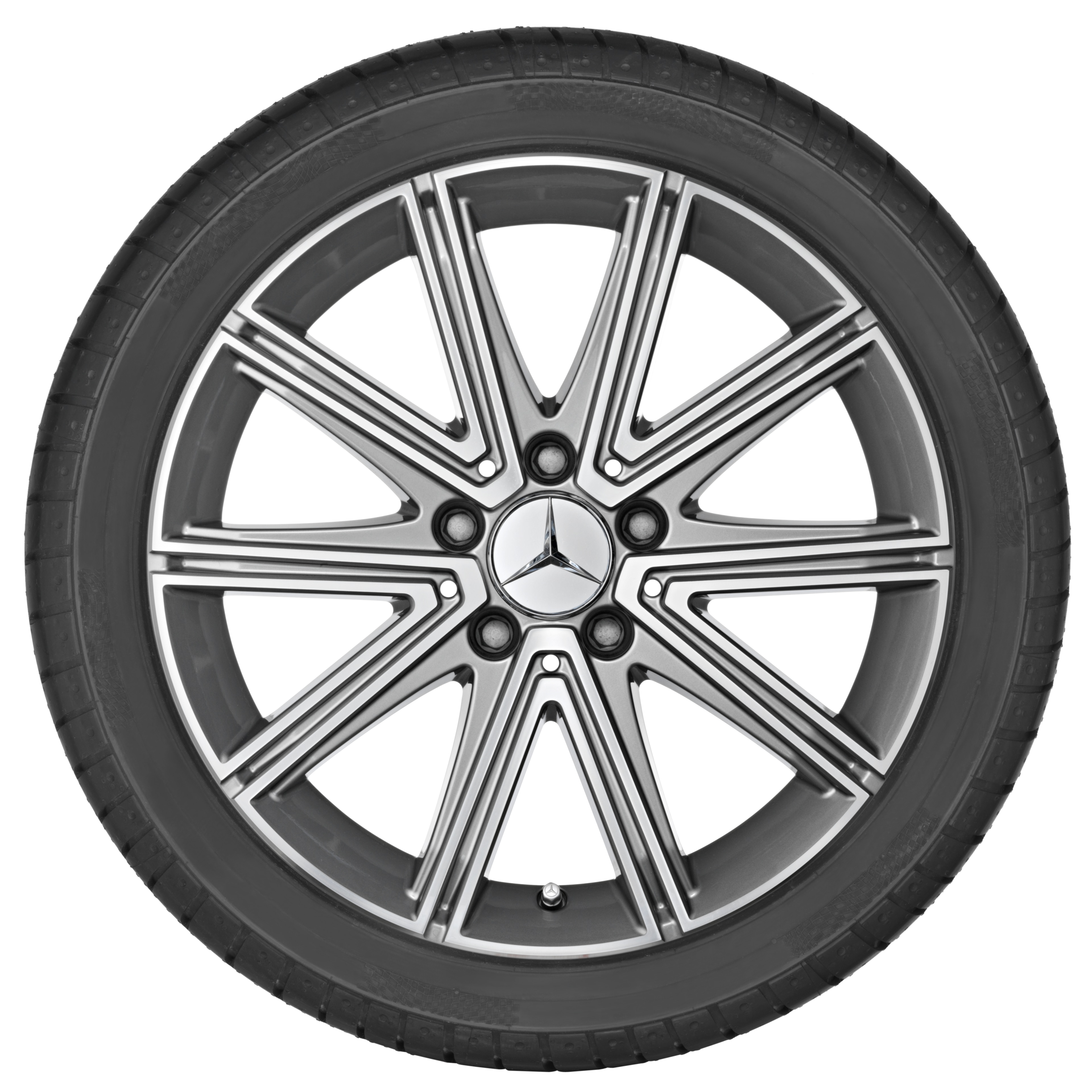 10-Speichen-Rad, 43,2 cm (17 Zoll), glanzgedreht - 8,5 J x 17 ET 36, palladiumsilber, glanzgedreht