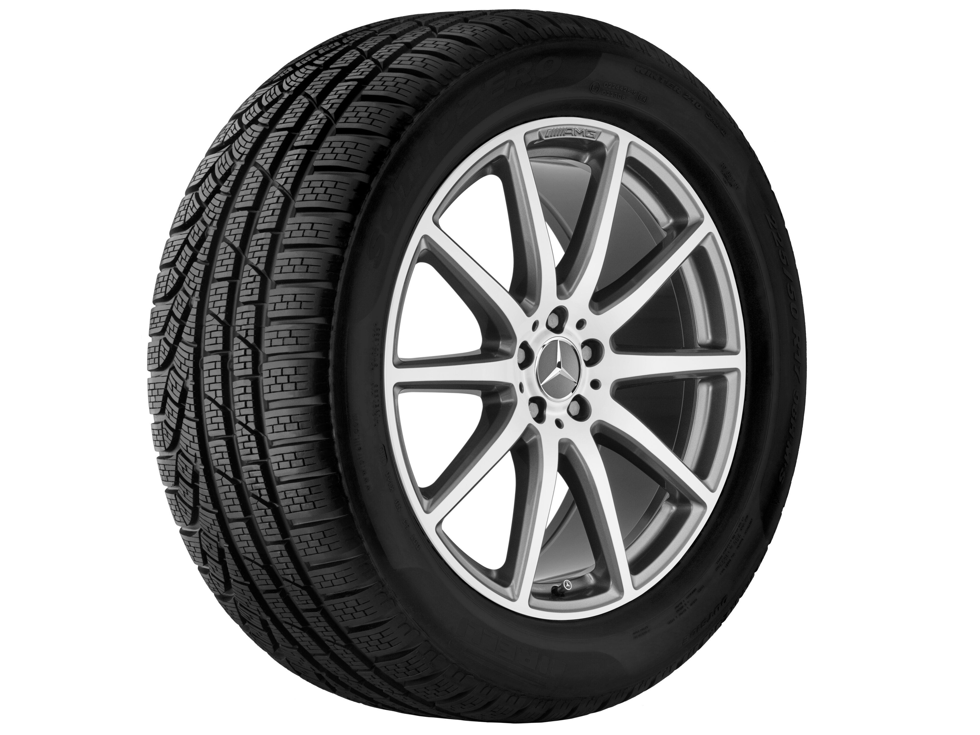 AMG 10-Speichen-Rad, 53,3 cm (21 Zoll) - 11,5 J x 21 ET 42, titangrau, glanzgedreht
