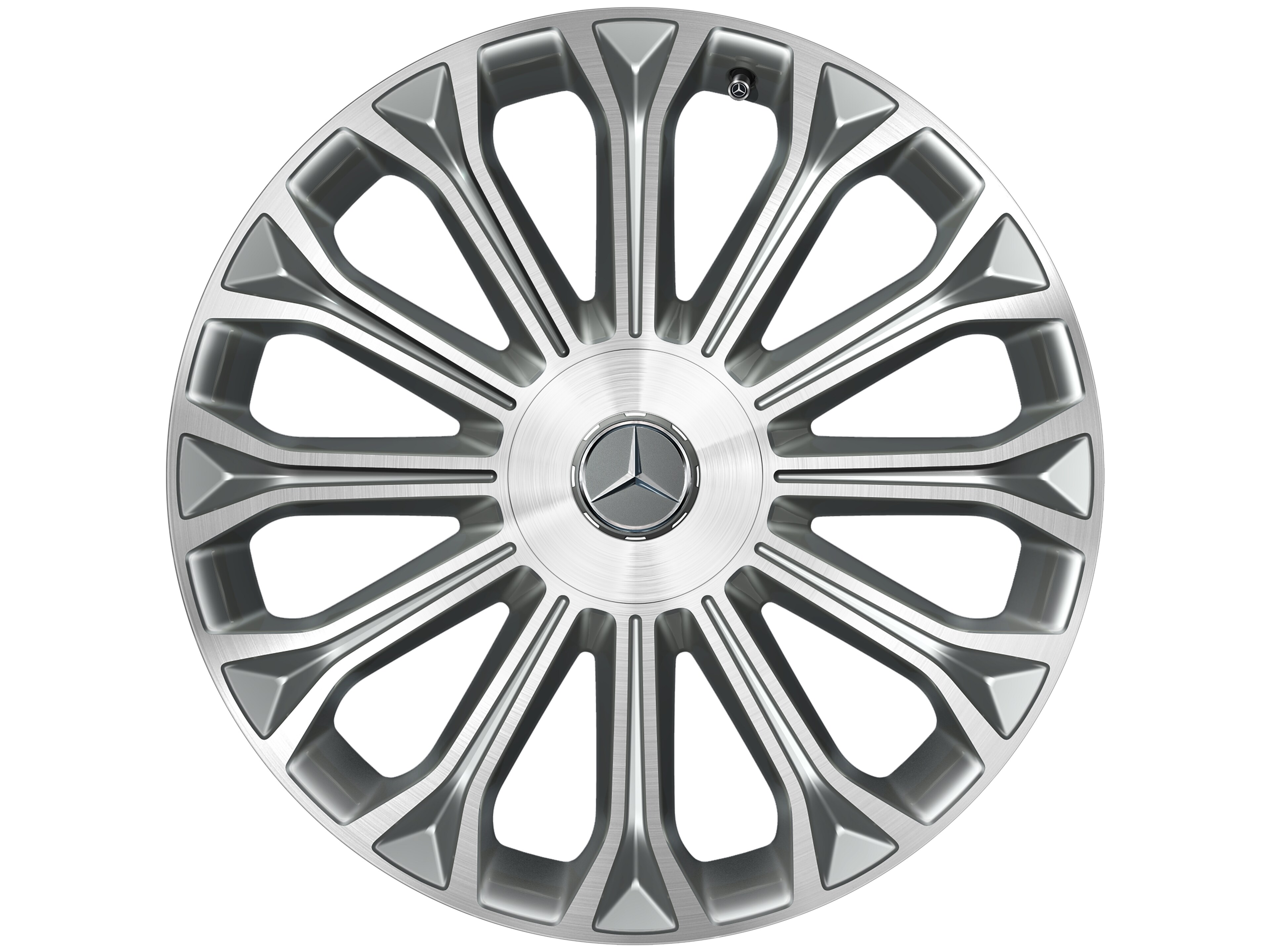 12-Speichen-Rad, 50,8 cm (20 Zoll), glanzgedreht - 8,5 J x 20 ET 36, grau Himalaya, glanzgedreht