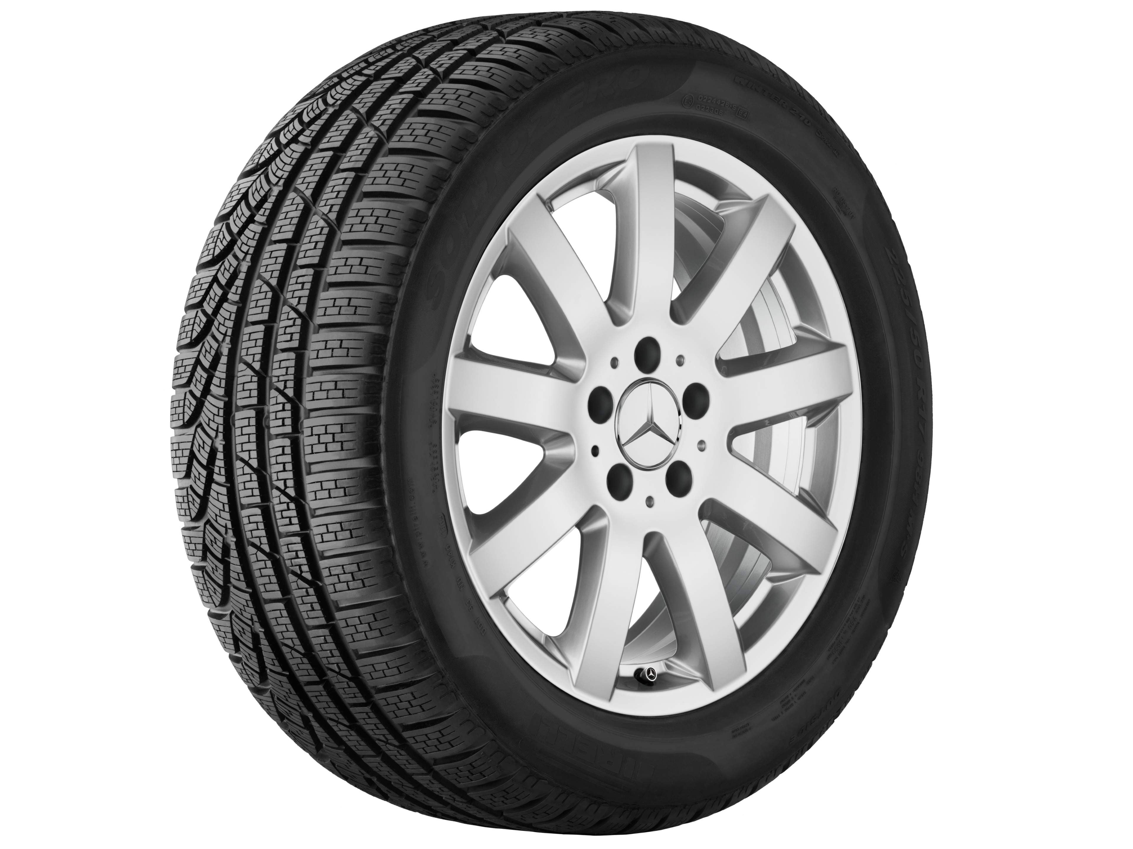 9-Speichen-Rad, Tarazed, 43,2 cm (17 Zoll) - 8 J x 17 ET 37, sterlingsilber
