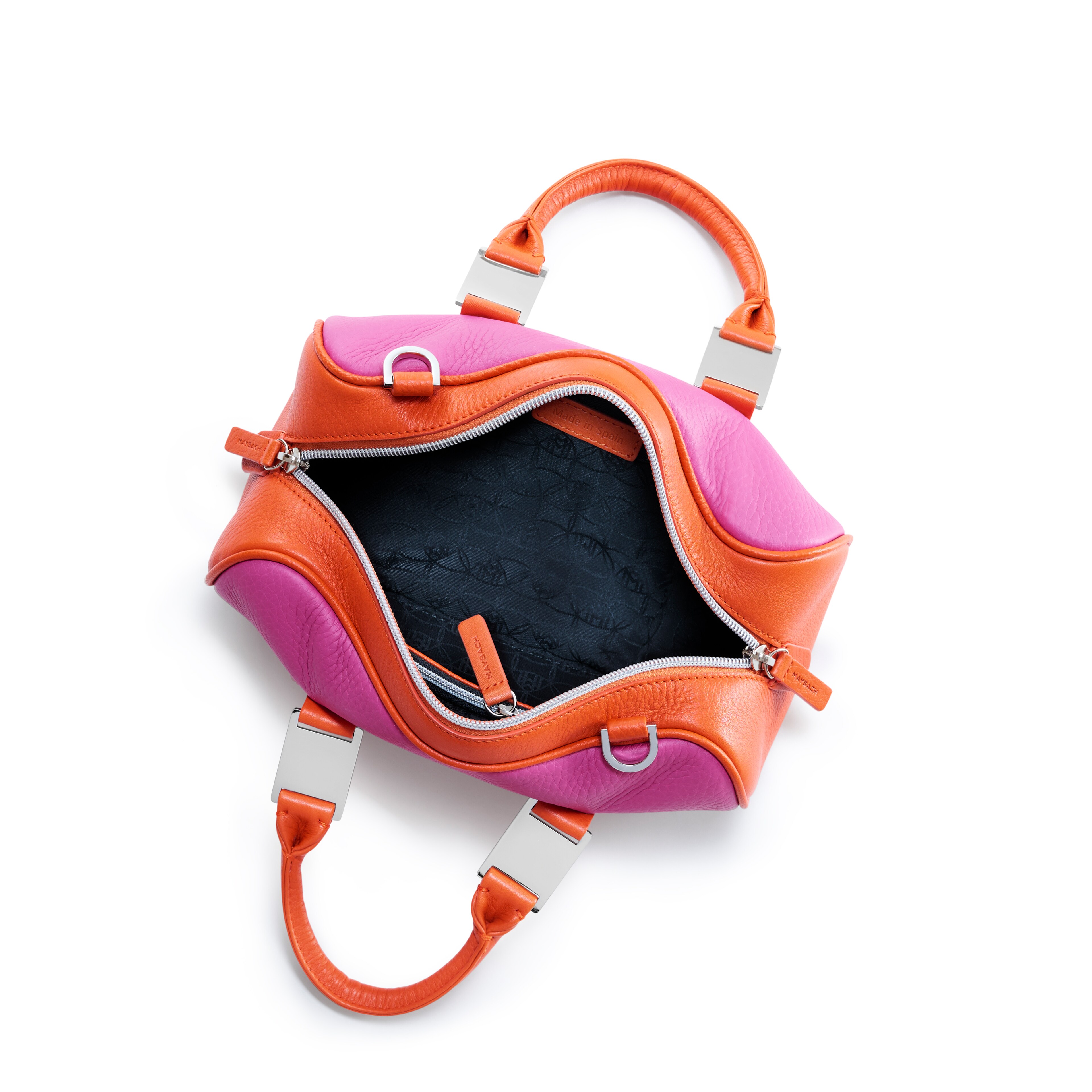 Handtasche Damen, Mercedes-Maybach - pink / orange, Leder