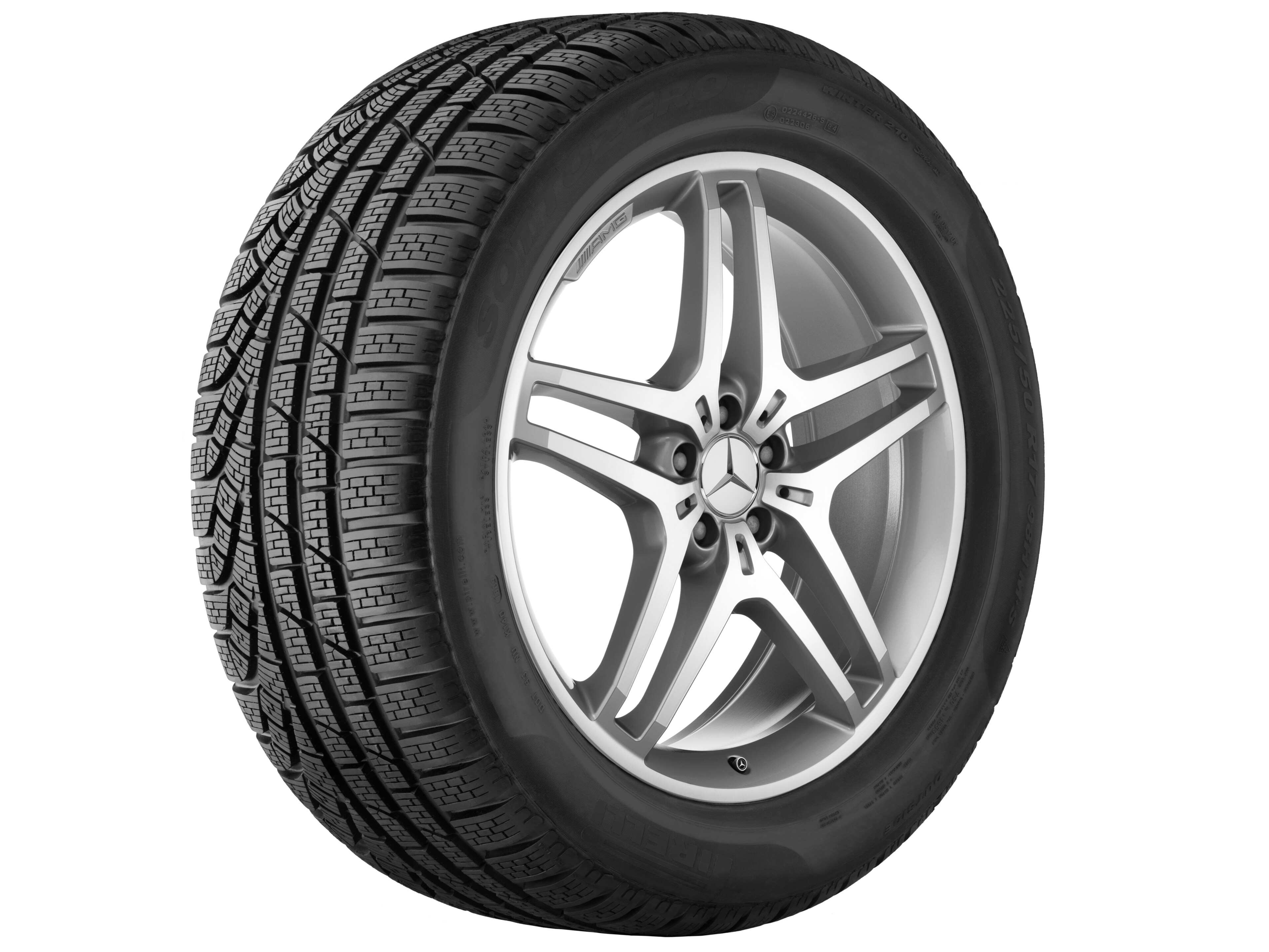 AMG 5-Doppelspeichen-Rad, 53,3 cm (21 Zoll) - 9 J x 21 ET 53, silberfarben, glanzgedreht