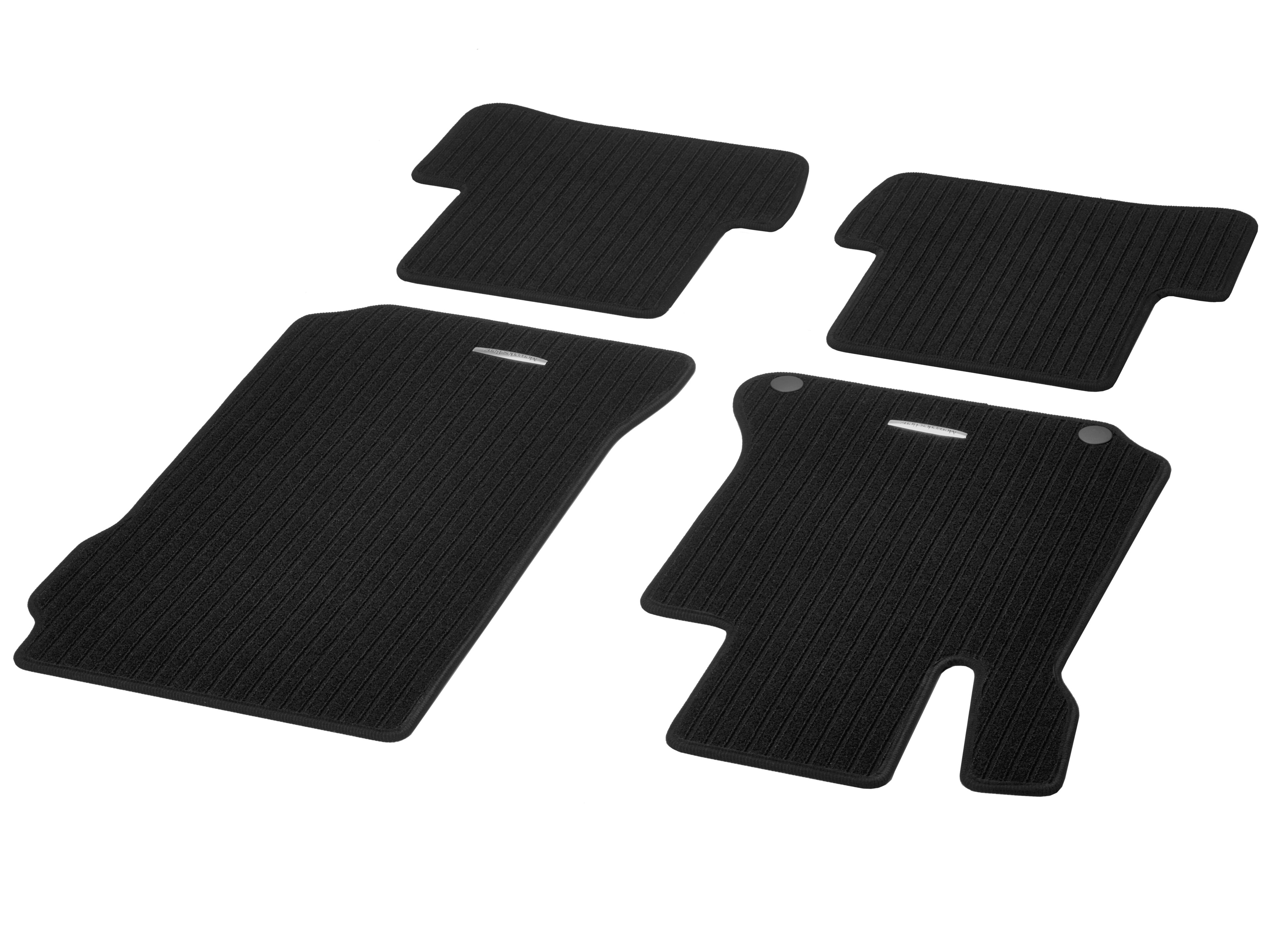 Tapis en reps CLASSIC, Kit, 4 pièces - LL, noir