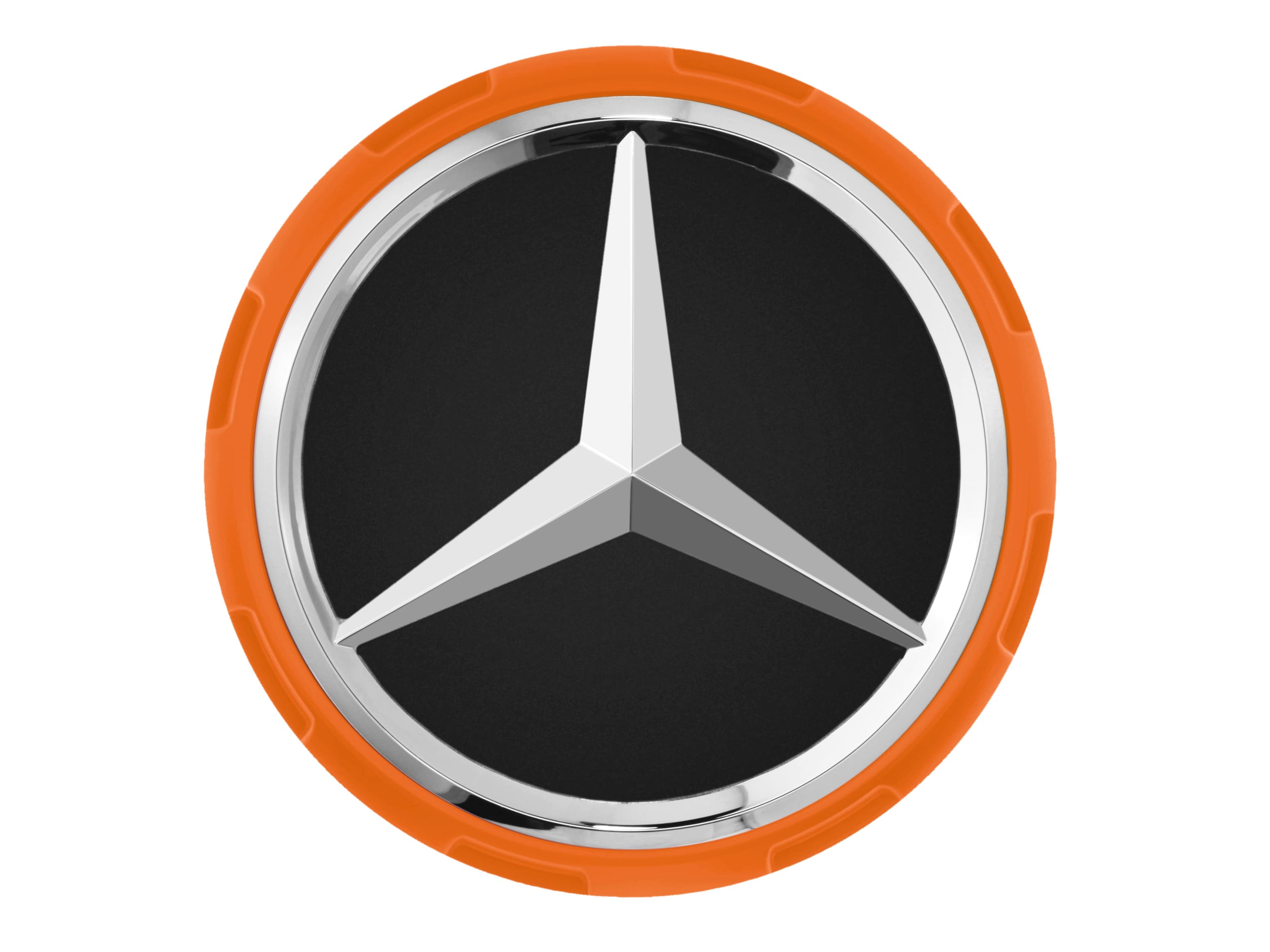 AMG Radnabenabdeckung, im Zentralverschlussdesign, für Zentrierloch-Durchmesser 71,8 mm - orange