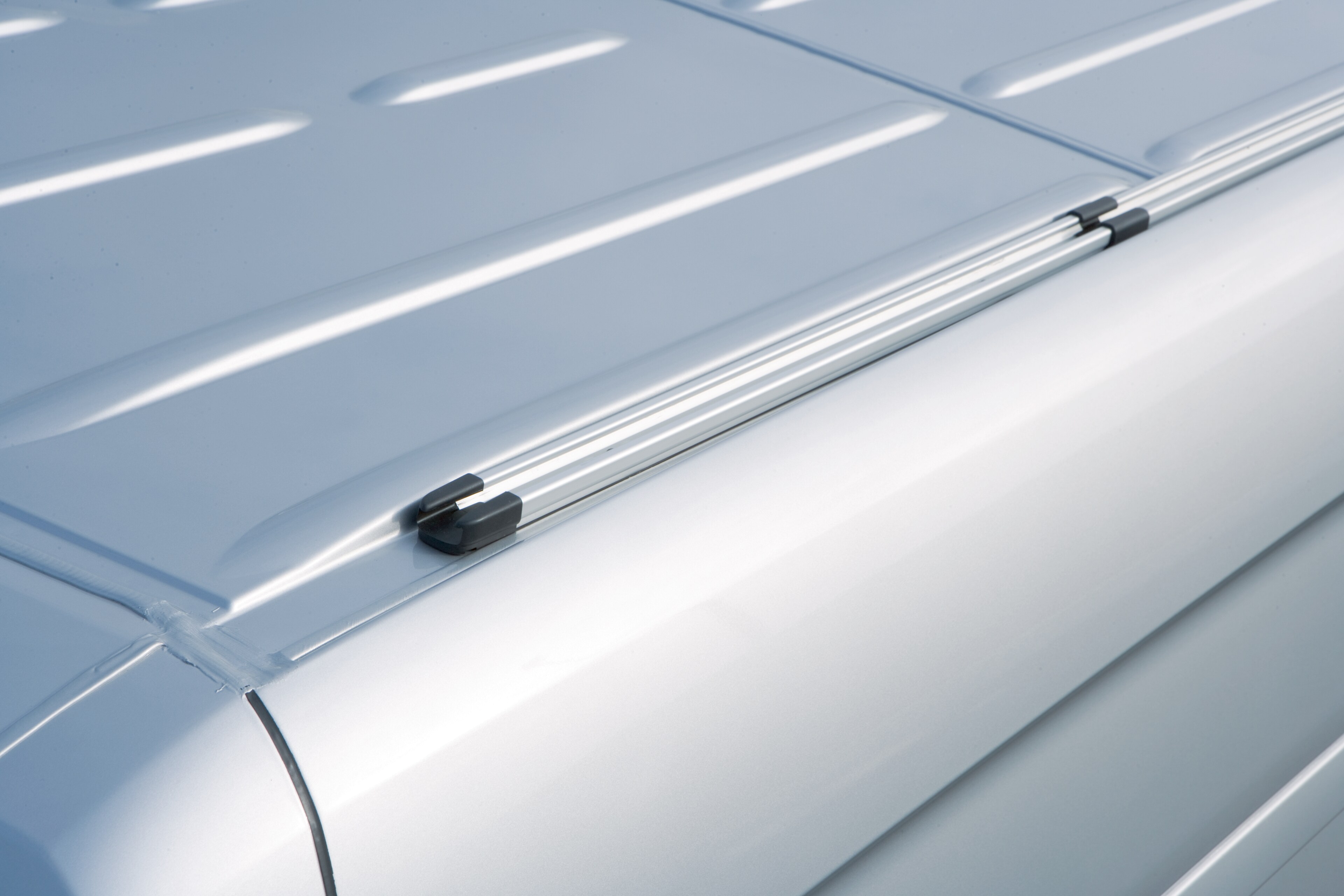 Befestigungsschienen, für Dachträger, A3 Lang - Aluminium / Kunststoff, silberfarben / schwarz