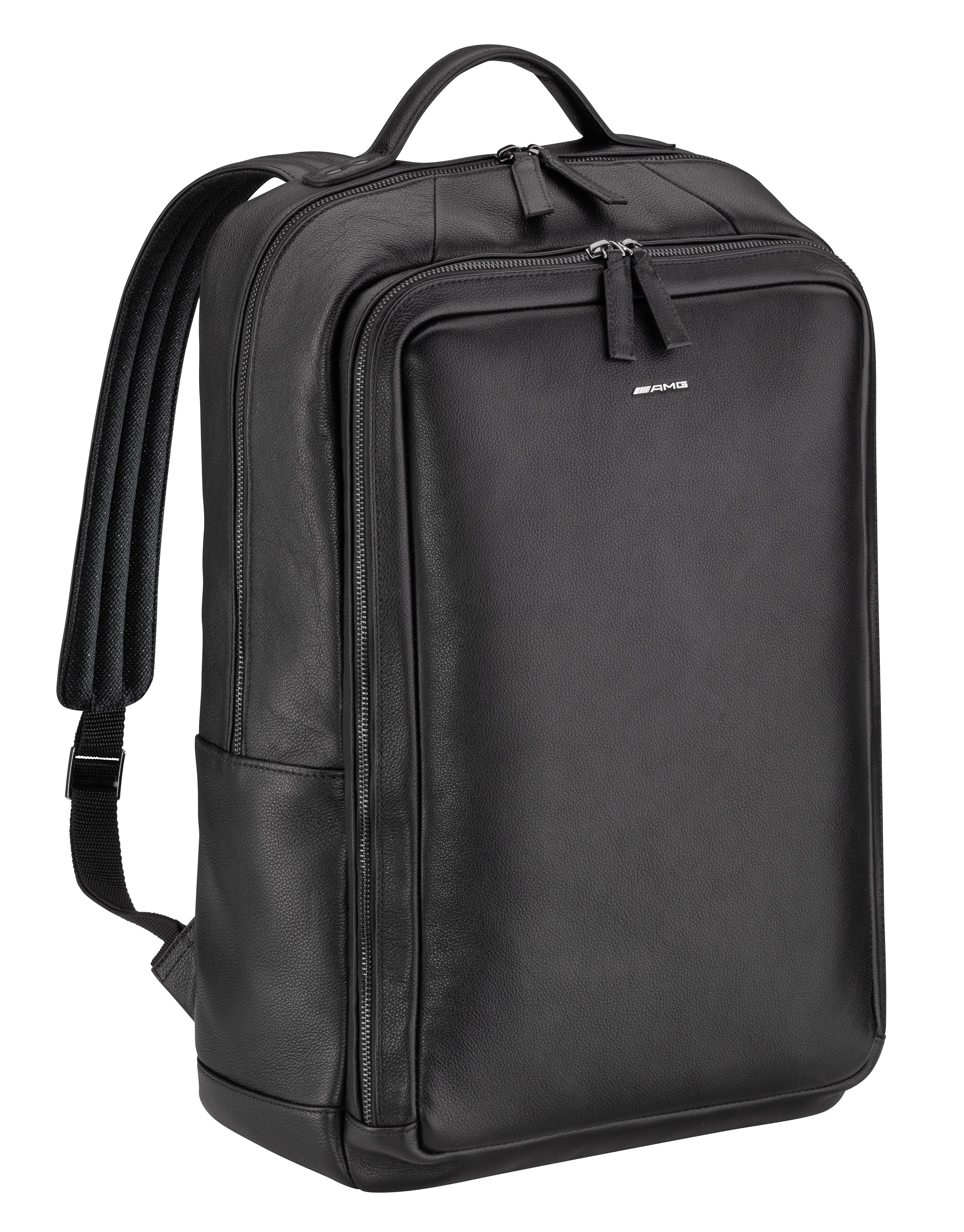 AMG Rucksack - schwarz, Rindleder / Polyester