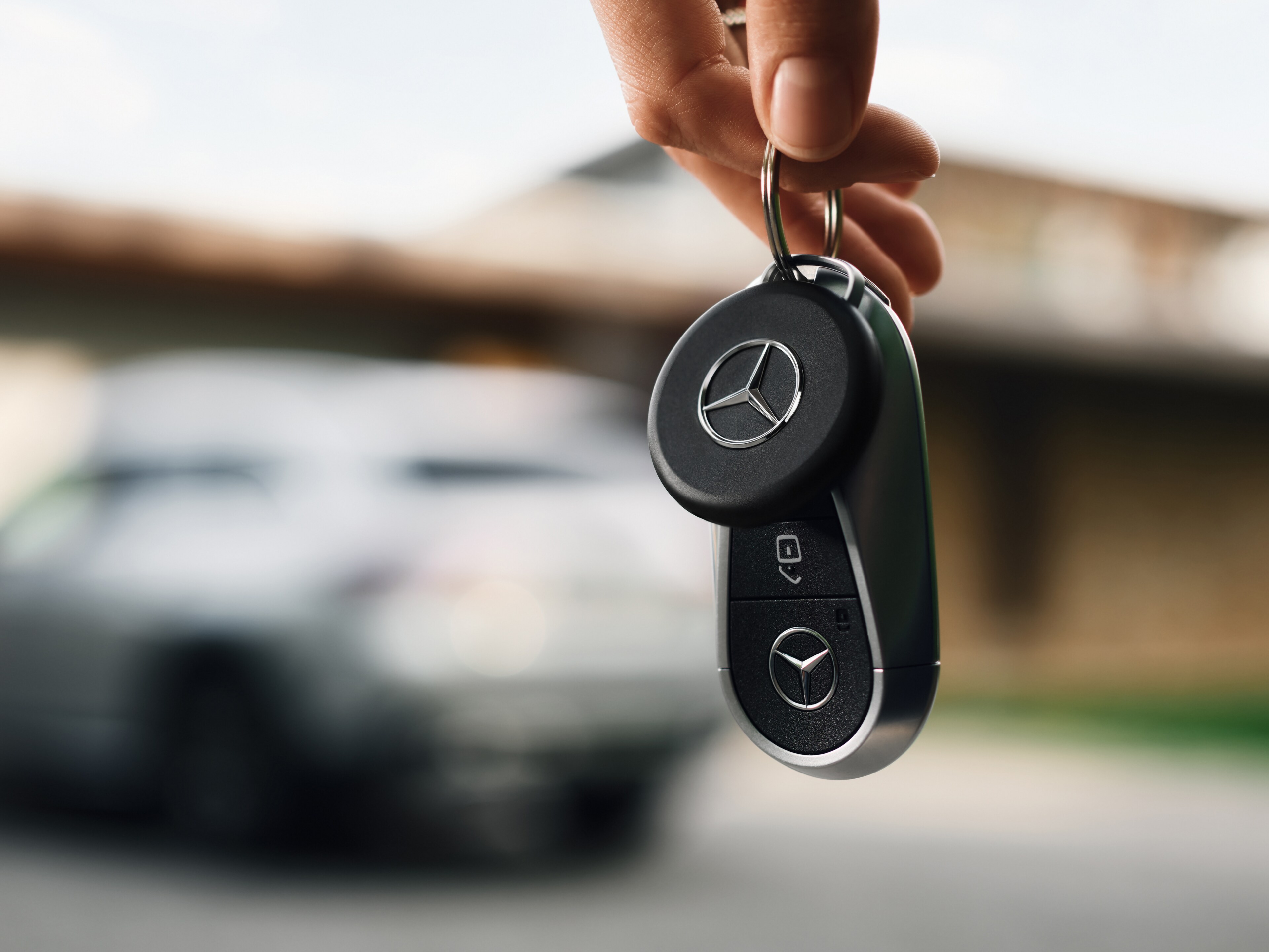 Mercedes-Benz, Chipolo loop tracking tag - schwarz / silberfarben, Kunststoff, galvanisiert
