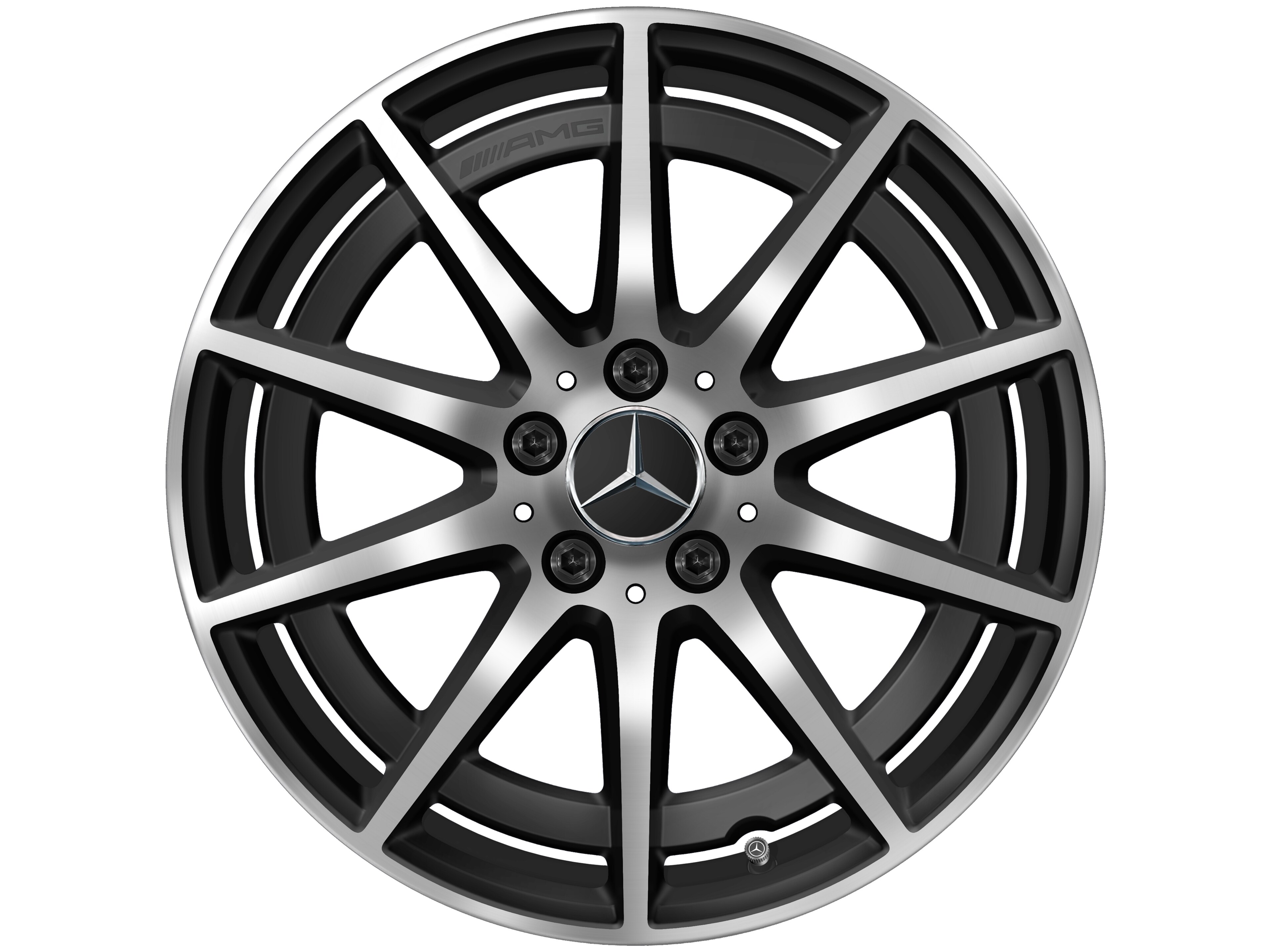 AMG 10-Speichen-Rad, 45,7 cm (18 Zoll) - 8,5 J x 18 ET 46, schwarz matt, glanzgedreht