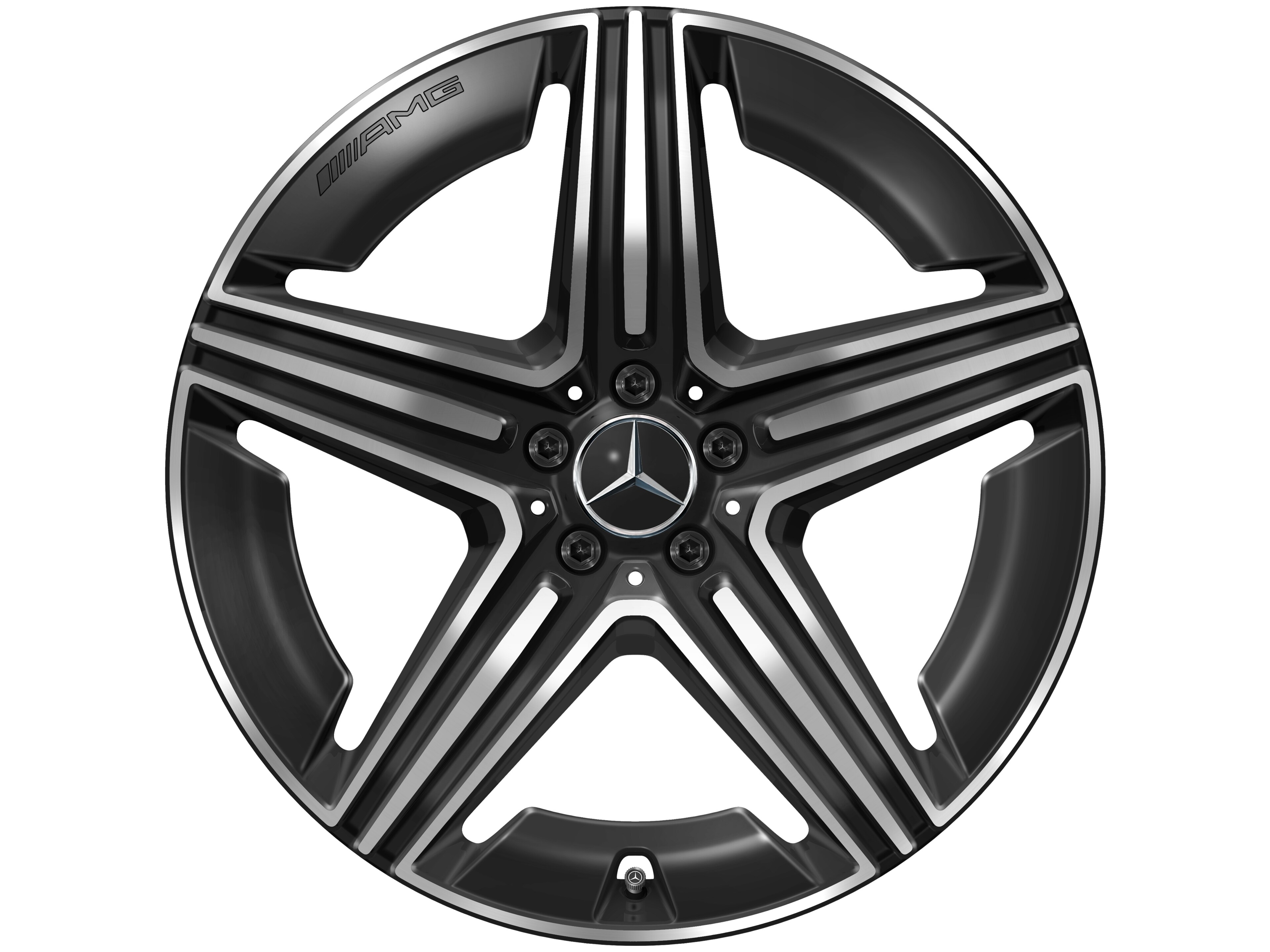 Jante AMG à 5 doubles branches, 53,3 cm (21 pouces) - 11 J x 21 ET 49, noir, finition brillante