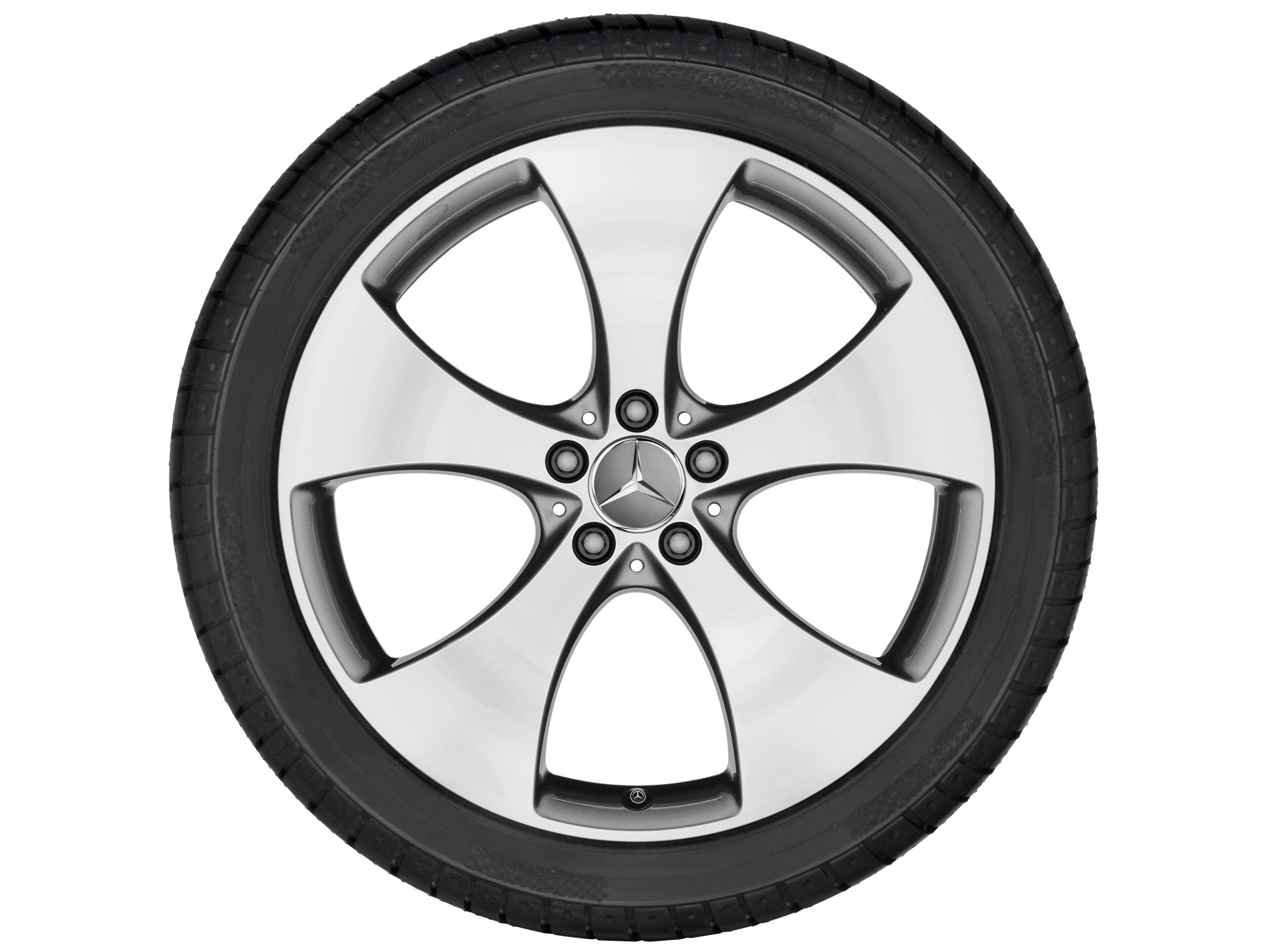 10-Speichen-Rad, 50,8 cm (20 Zoll), glanzgedreht - 9 J x 20 ET 57, grau Himalaya, glanzgedreht
