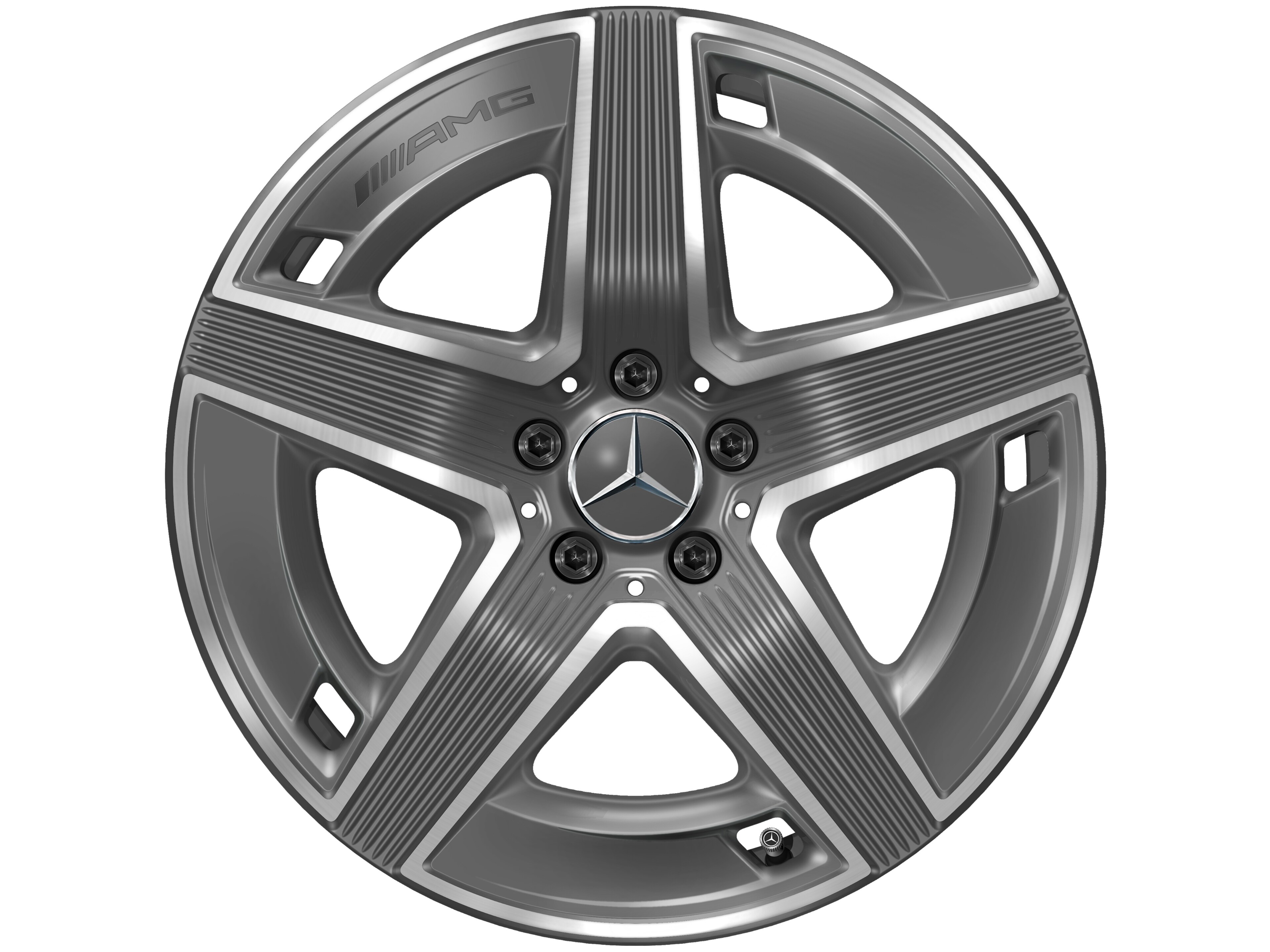 Jante AMG à 5 branches, 48,3 cm (19 pouces) - 9 J x 19 ET 30, gris tantale, finition brillante