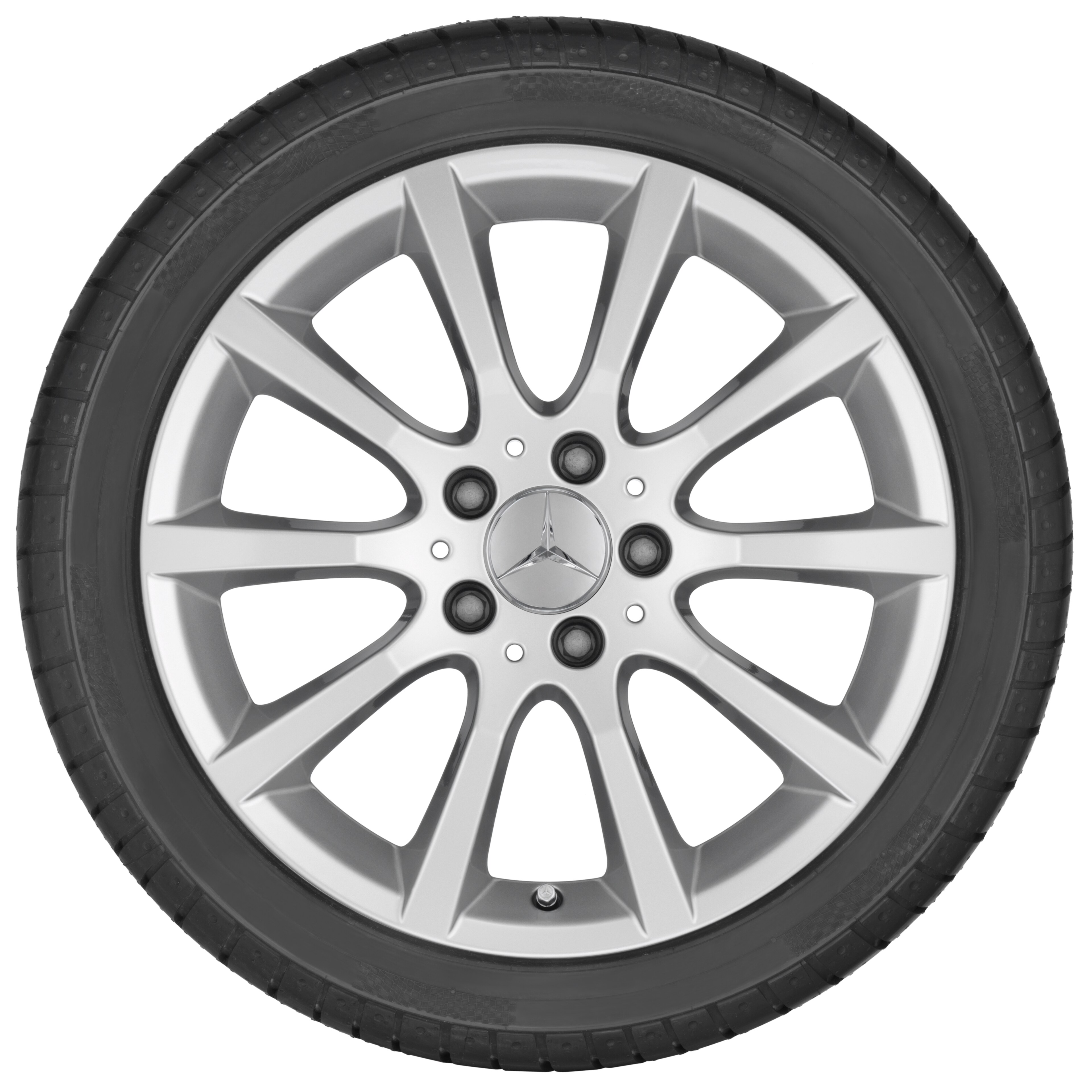 10-Speichen-Rad, 43,2 cm (17 Zoll) - 7,5 J x 17 ET 47, titansilber