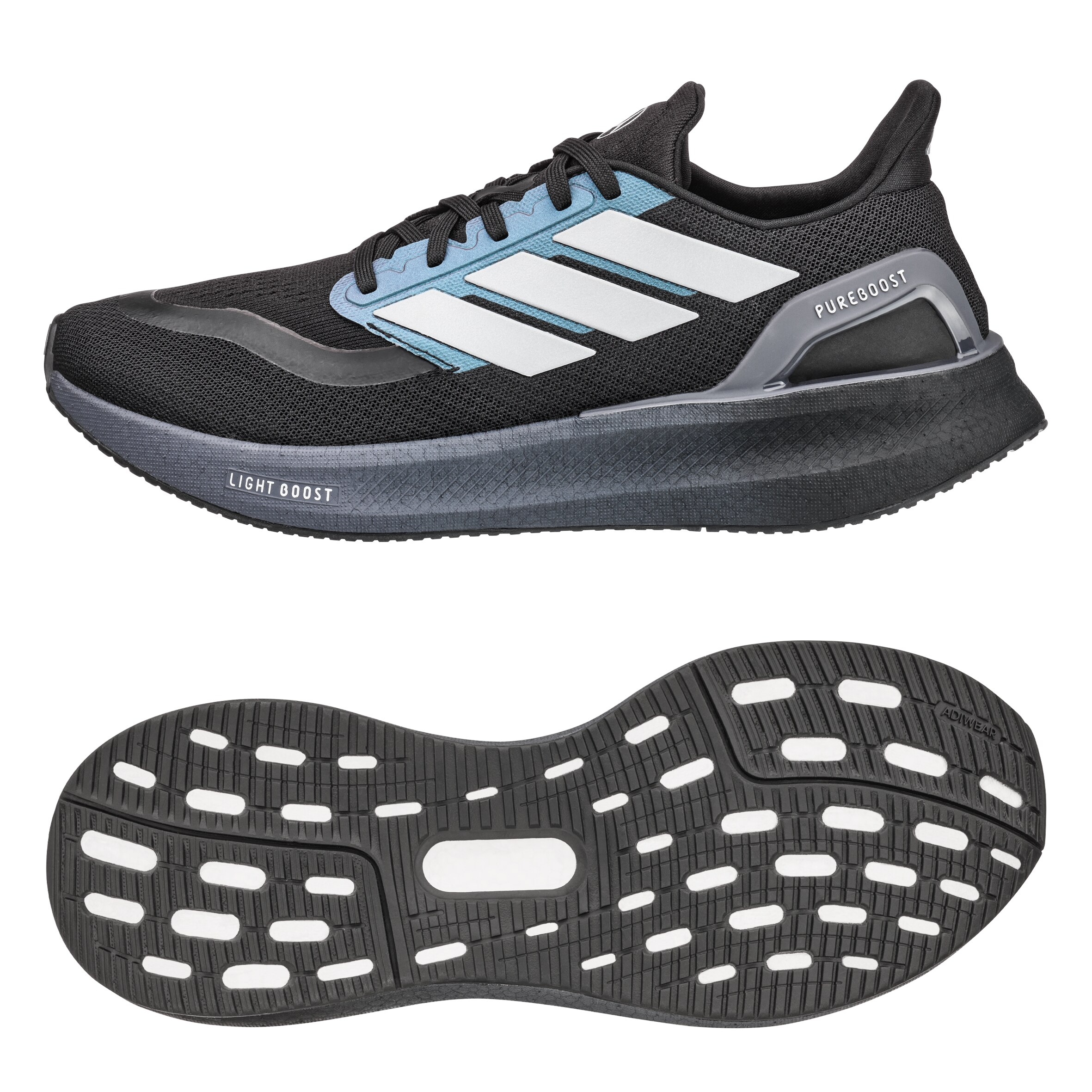 Laufschuhe, Pureboost 5 - schwarz / dunkelgrau, 6,5, adidas