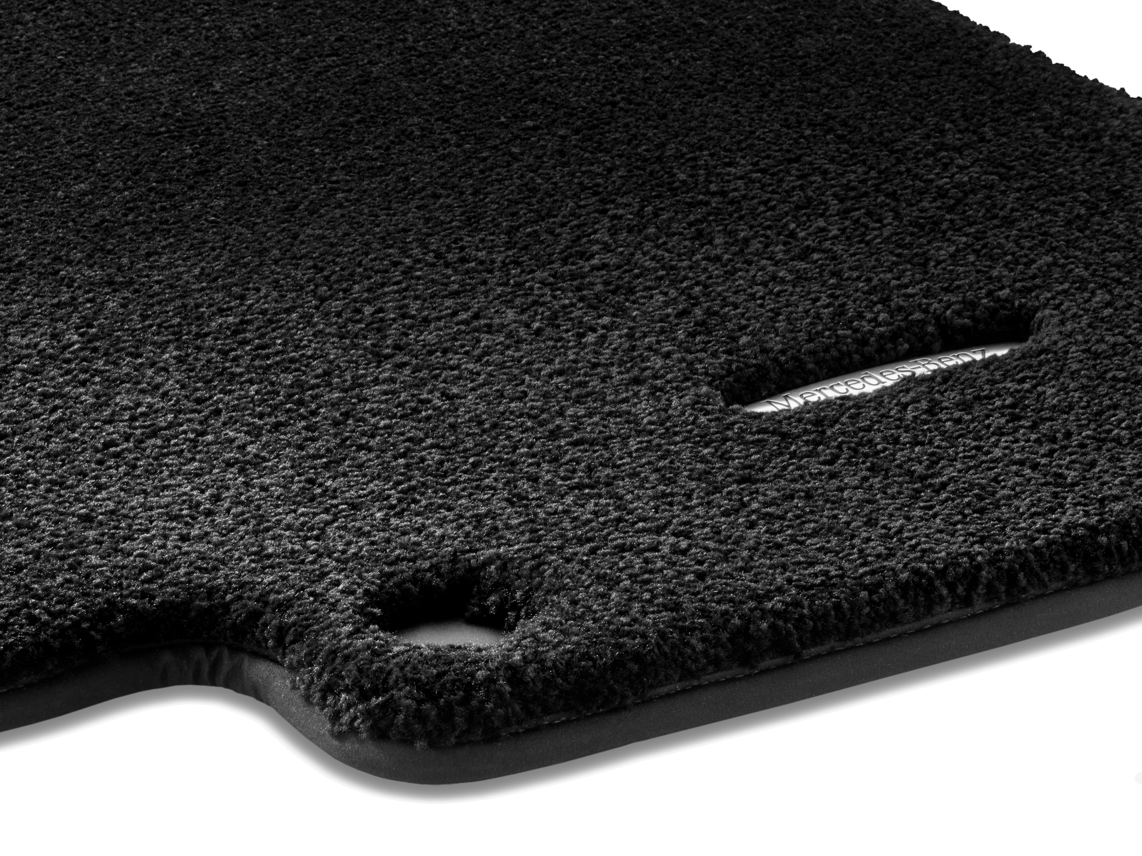 Veloursmatten EXCLUSIV, Fahrer-/Beifahrermatte, 2-teilig - LL, schwarz, Einfassung schwarz