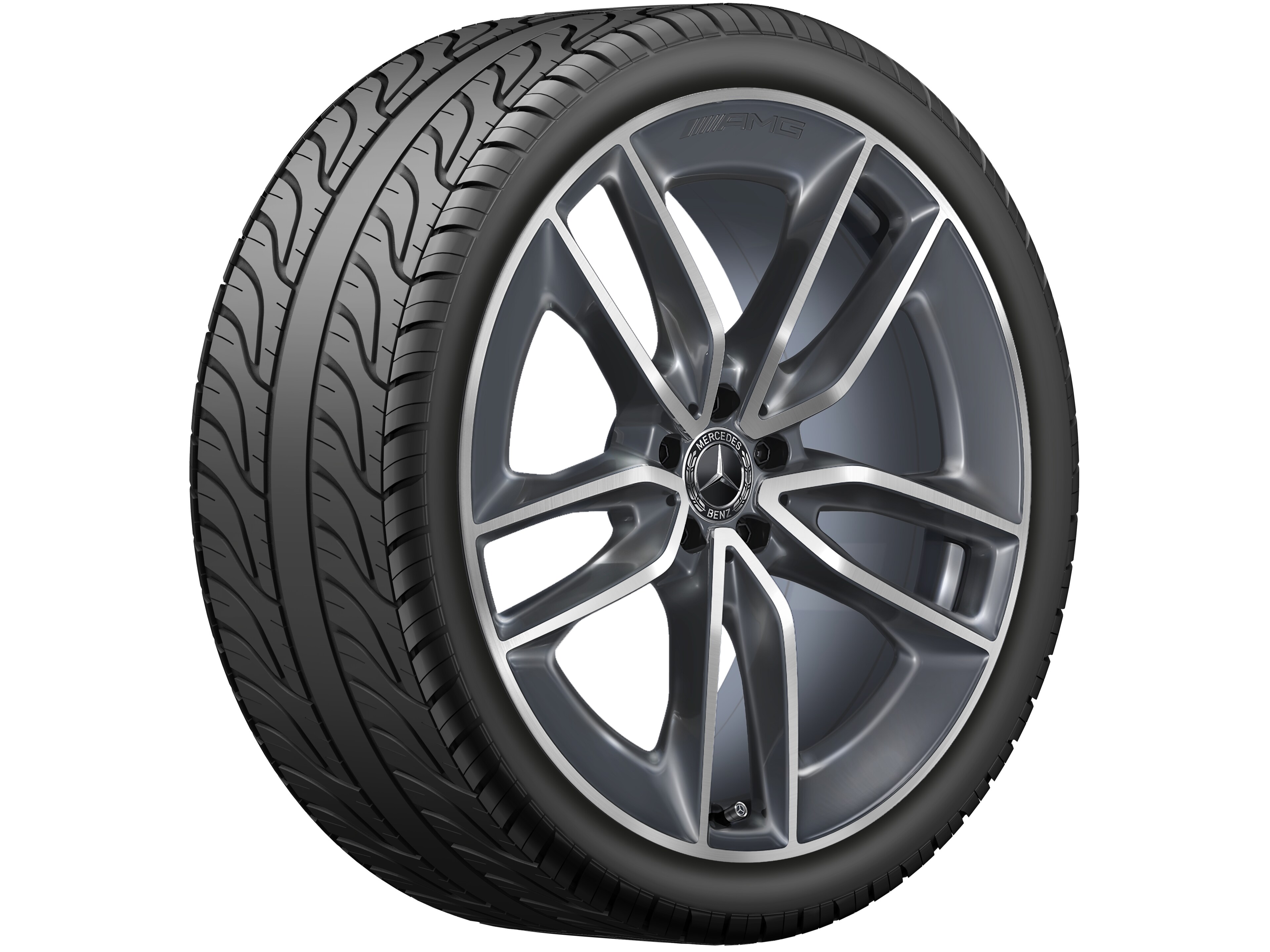 AMG 5-Doppelspeichen-Rad, 55,9 cm (22 Zoll) - 11 J x 22 ET 50, tremolit-metallic, glanzgedreht