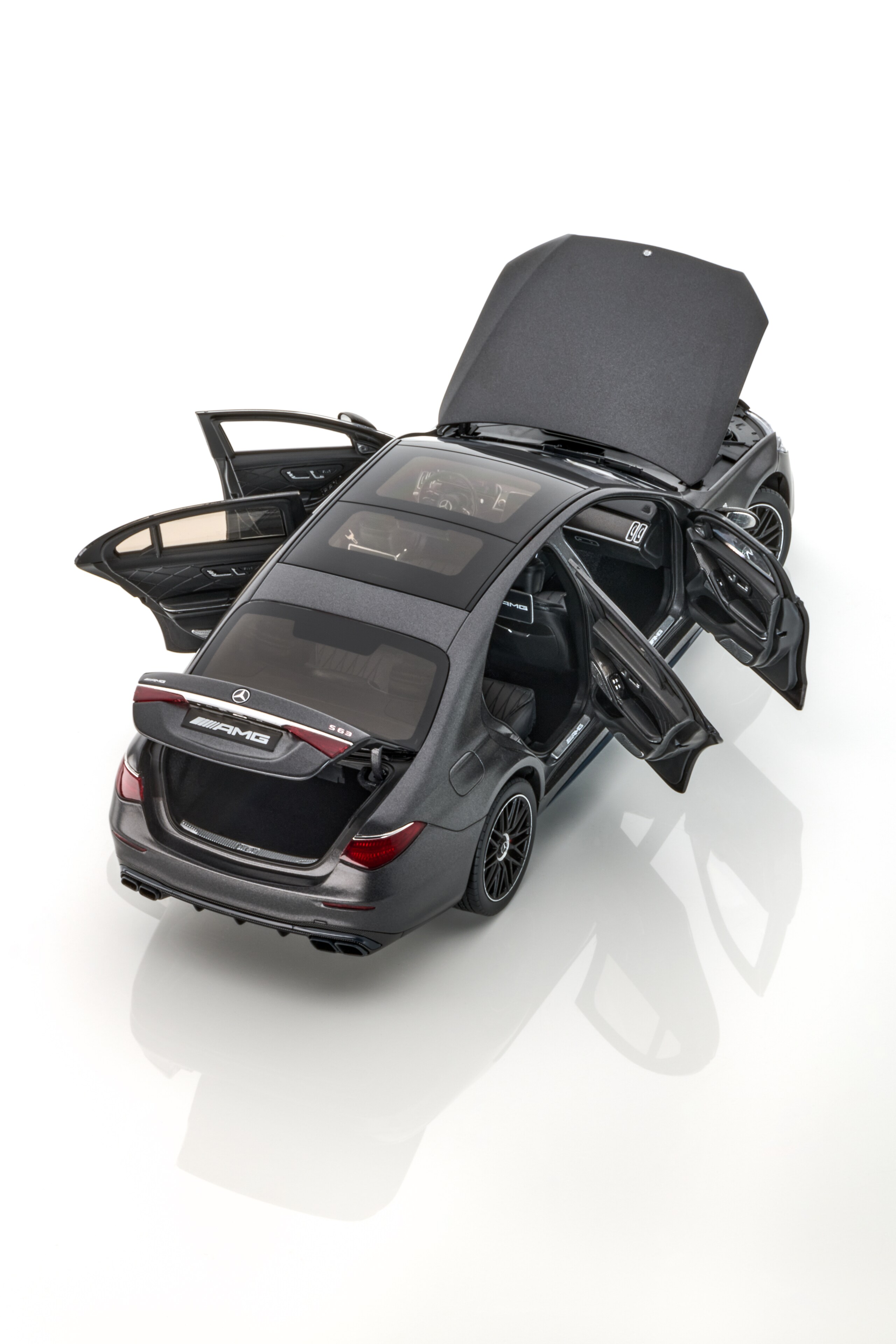 Mercedes-AMG S 63, E  PERFORMANCE, V223 - MANUFAKTUR graphitgrau magno, NZG, 1:18
