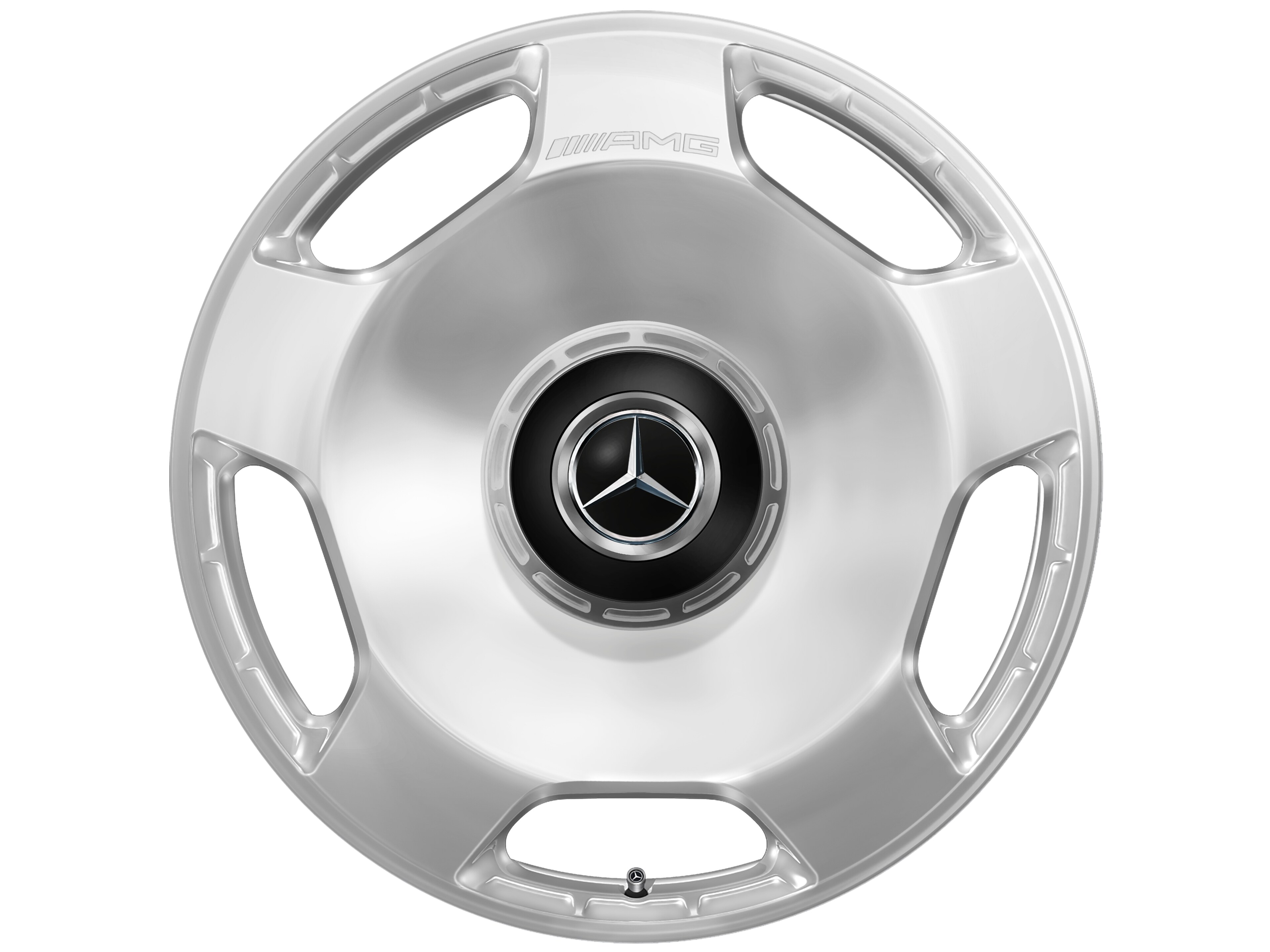 AMG Schmiederad im 5-Loch Design, 58,4 cm (23 Zoll) - 11,5 J x 23 ET 47, silberfarben, hochglanzpoliert