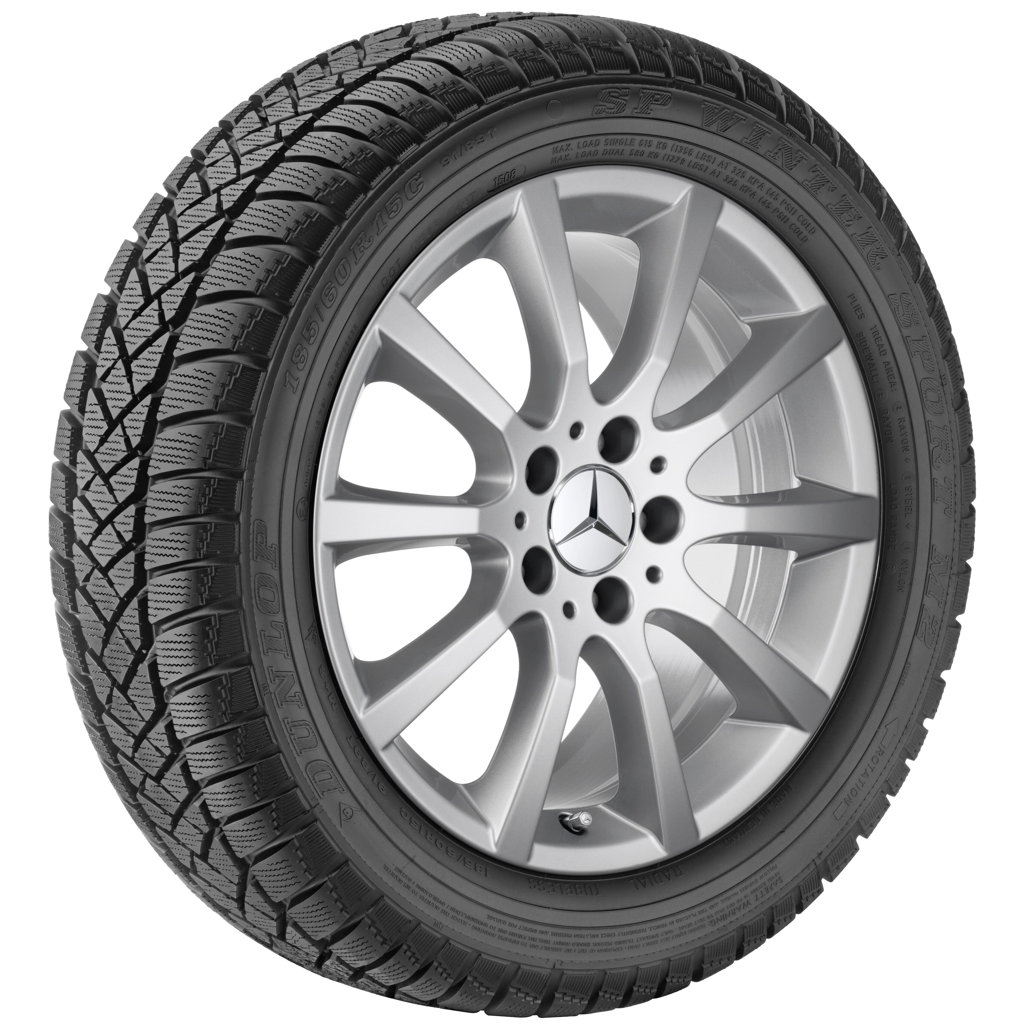 10-Speichen-Rad, 43,2 cm (17 Zoll) - 7,5 J x 17 ET 47, titansilber