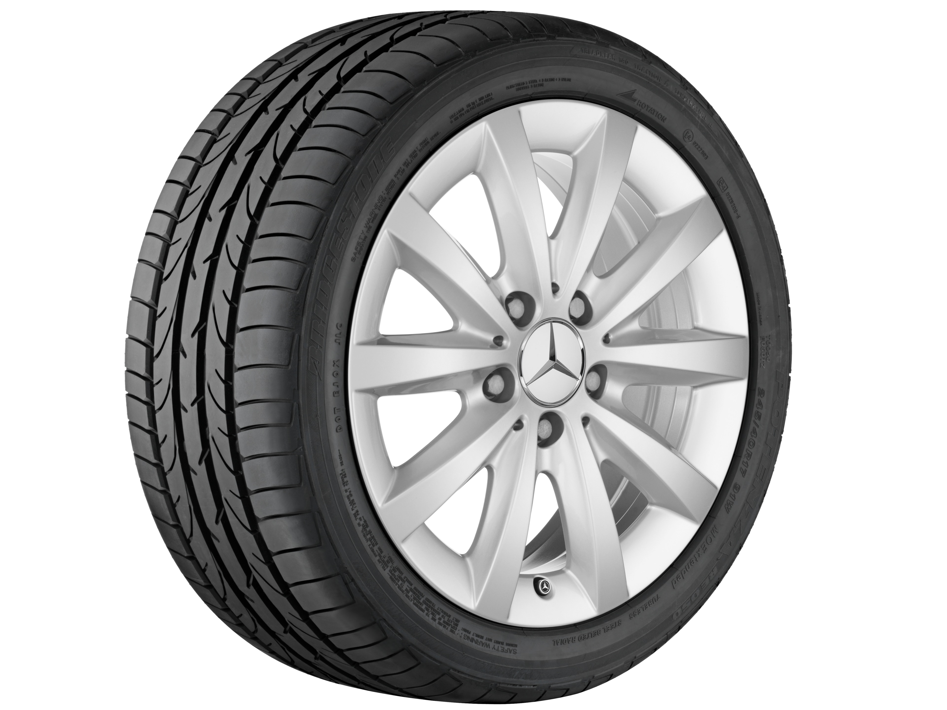 10-Speichen-Rad, 40,6 cm (16 Zoll) - 6,5 J x 16 ET 49, titansilber, lackiert