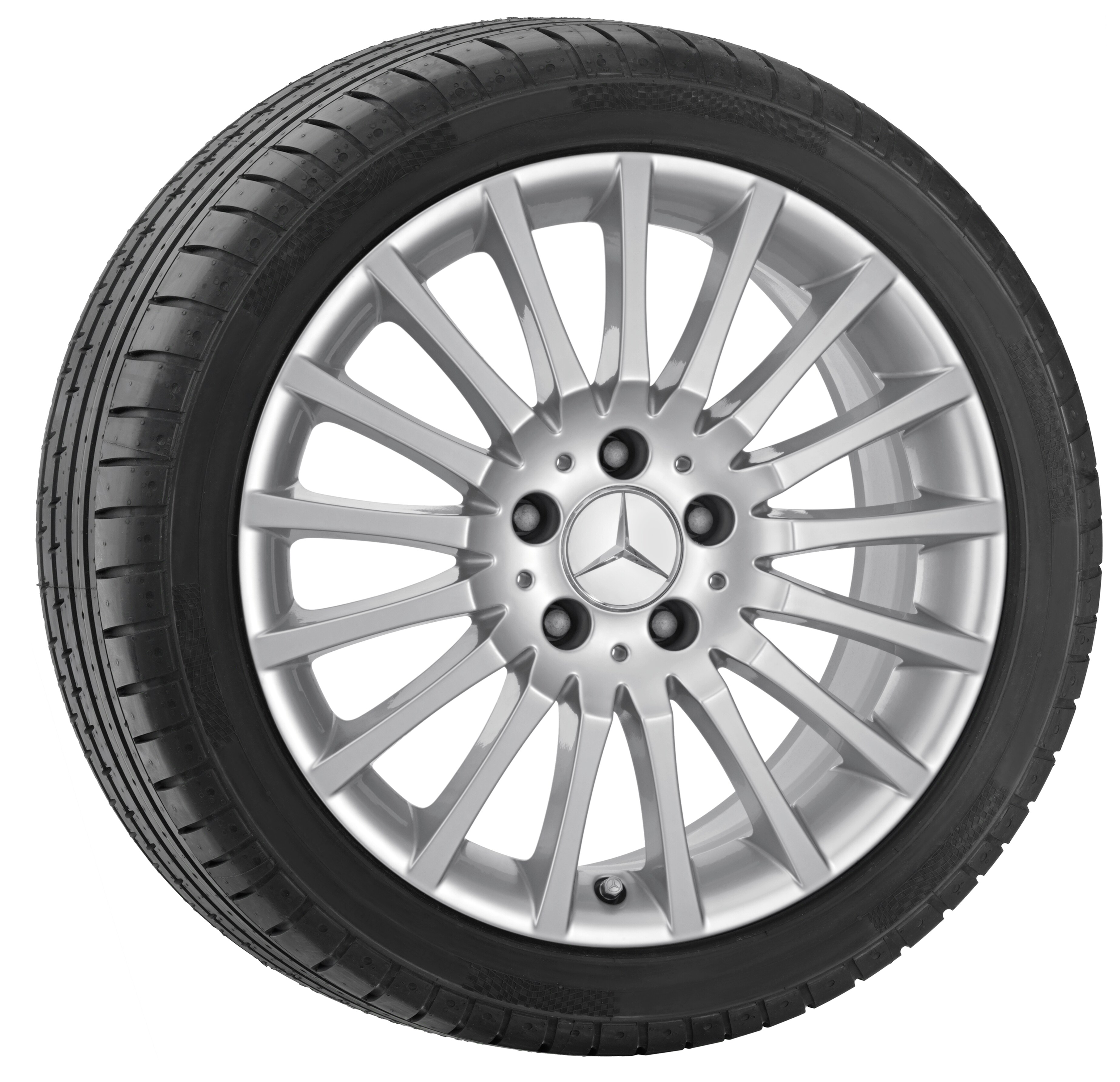 17-Speichen-Rad, 43,2 cm (17 Zoll) - 8,5 J x 17 ET 58, titansilber