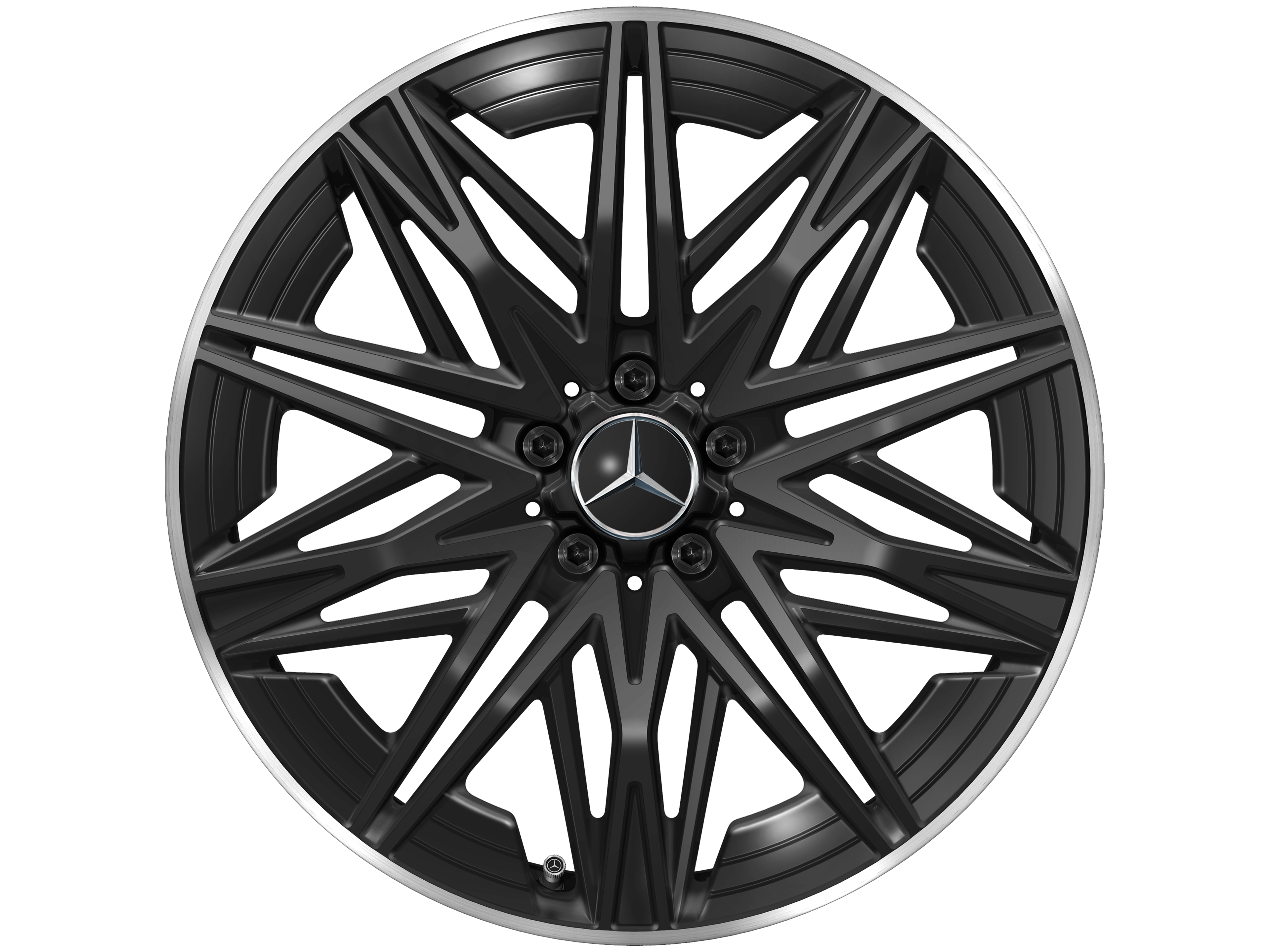 Jante alliage AMG, Design multibranches, 50,8 cm (20 pouces), Rebord de jante, brillant - 8 J x 20 ET 30,6, noir, Rebord de jante, brillant