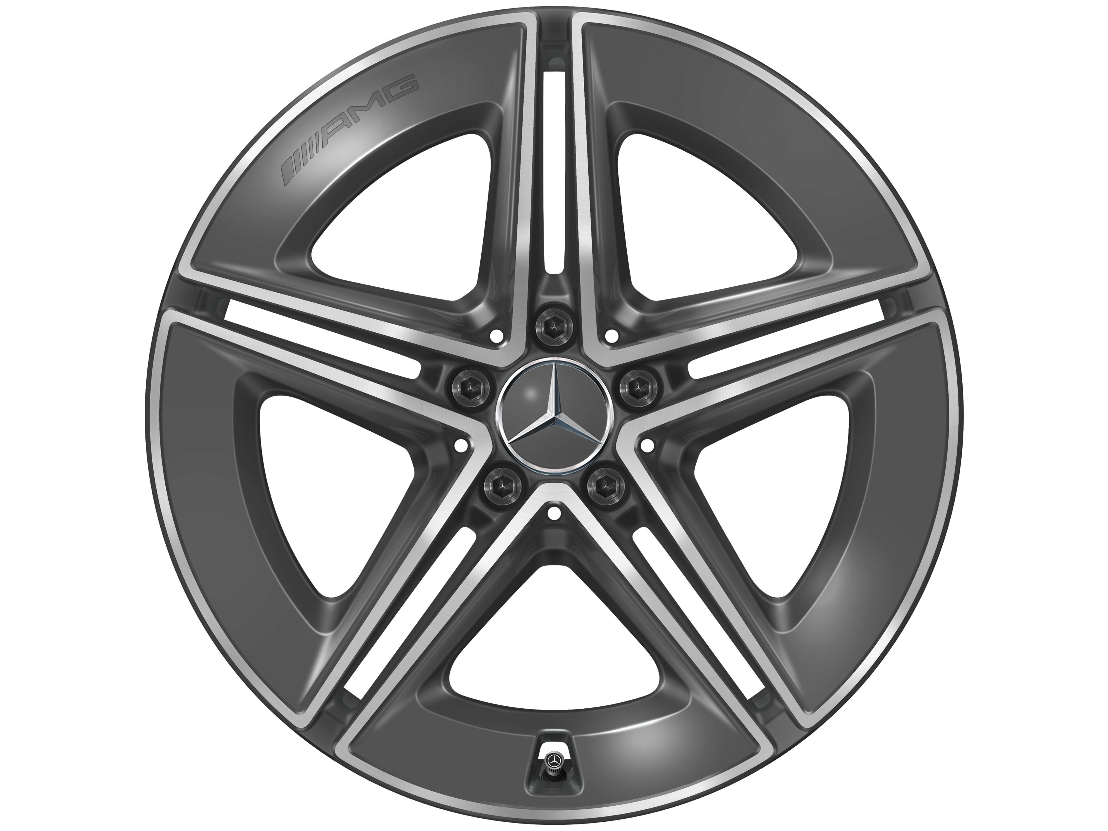 AMG 5-Doppelspeichen-Rad, 48,3 cm (19 Zoll) - 8 J x 19 ET 21,5, tantalgrau, glanzgedreht