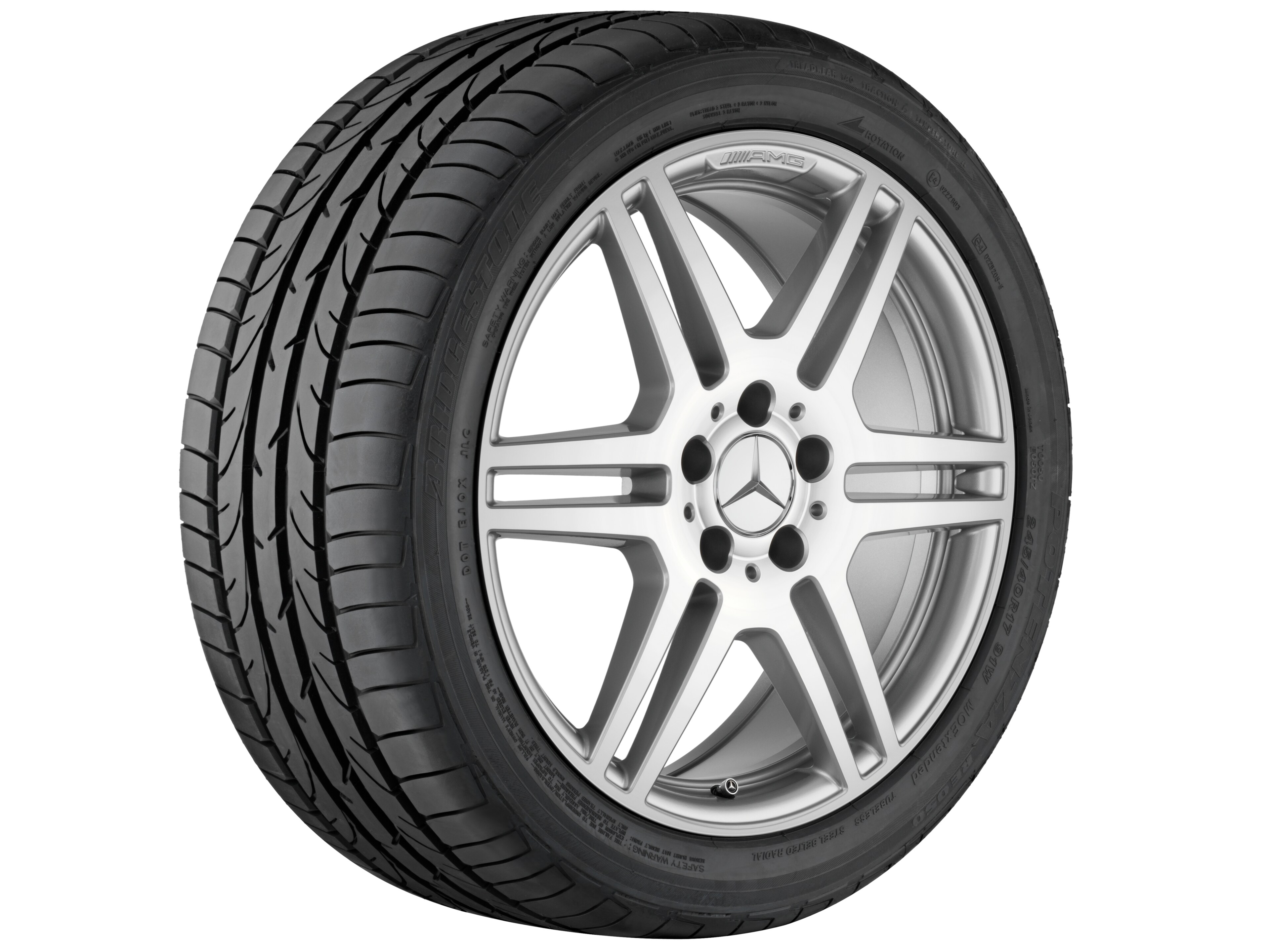 AMG 6-Doppelspeichen-Rad, 45,7 cm (18 Zoll) - 8,5 J x 18 ET 48, silberfarben, glanzgedreht
