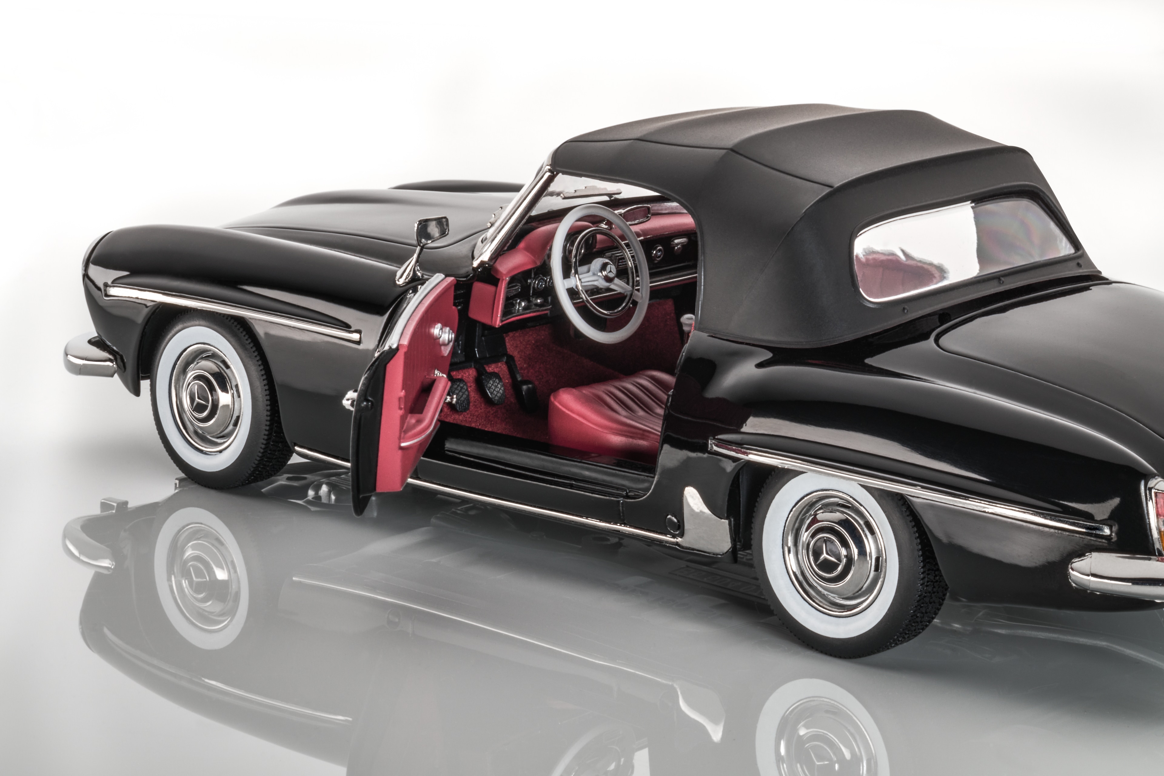 190 SL Roadster W 121 (1954-1963) - schwarz, Norev, 1:18