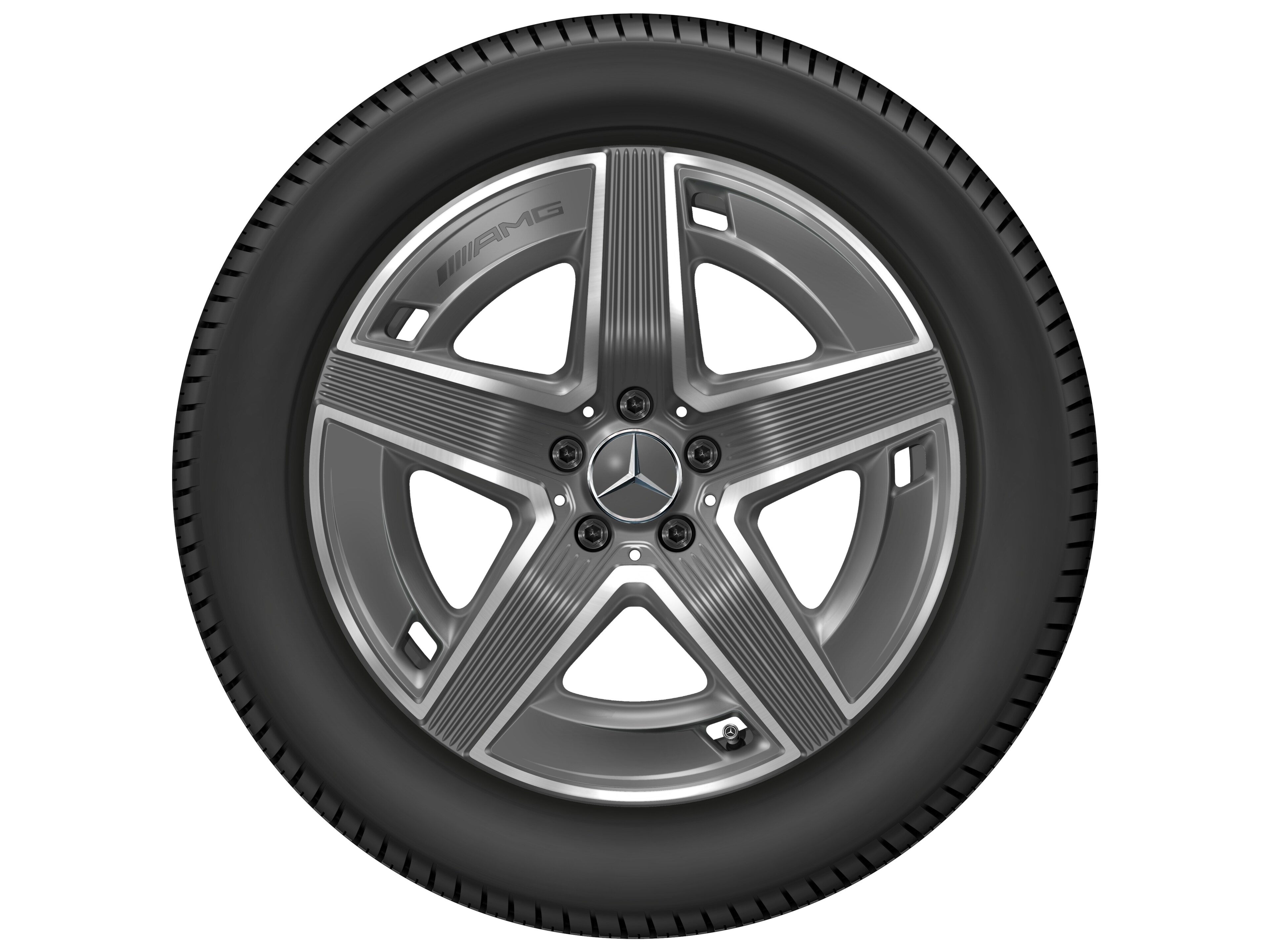 Jante AMG à 5 branches, 48,3 cm (19 pouces) - 9 J x 19 ET 30, gris tantale, finition brillante