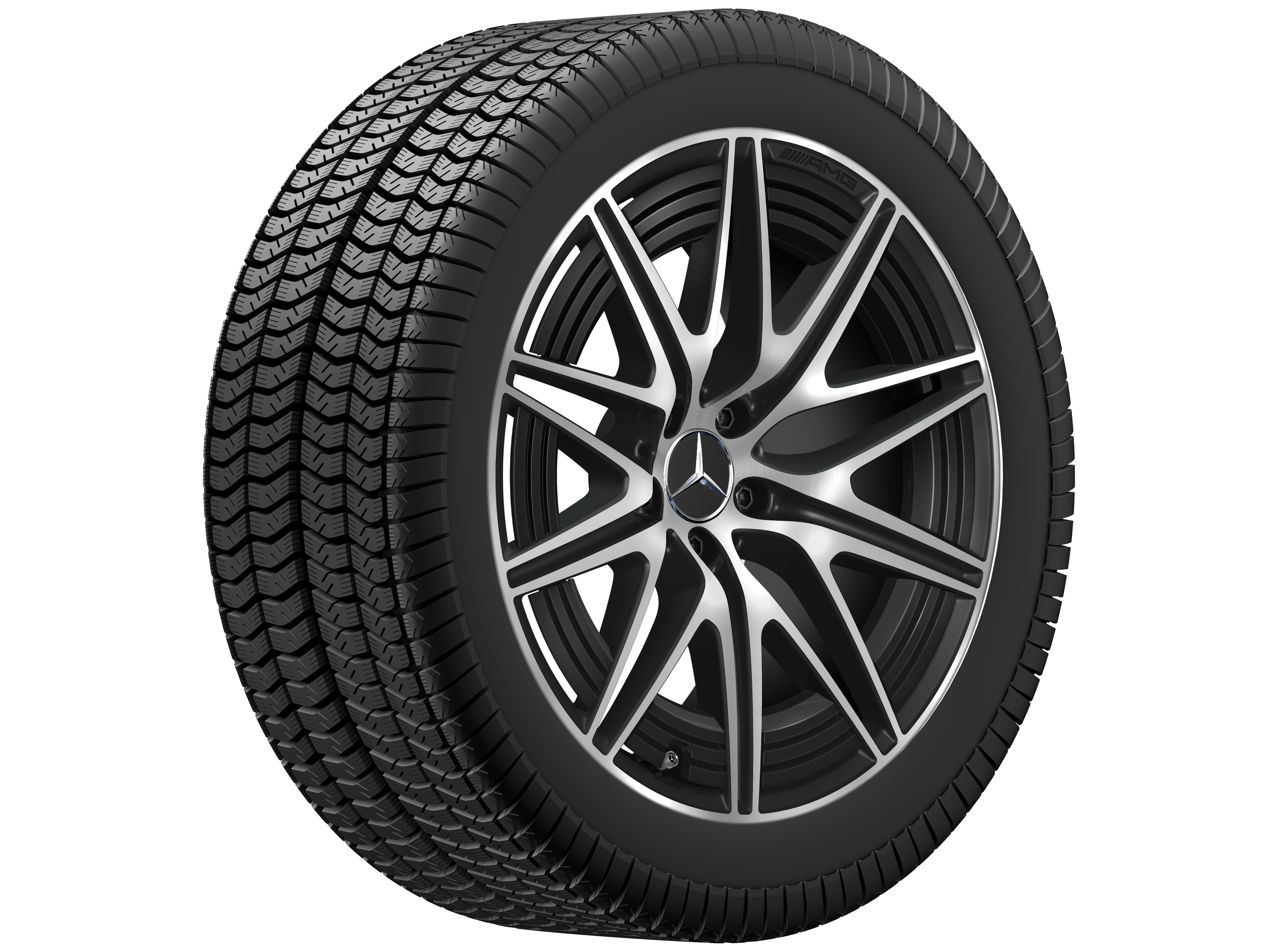 AMG 10-Speichen-Rad, 50,8 cm (20 Zoll) - 9,5 J x 20 ET 32,1, schwarz matt, glanzgedreht