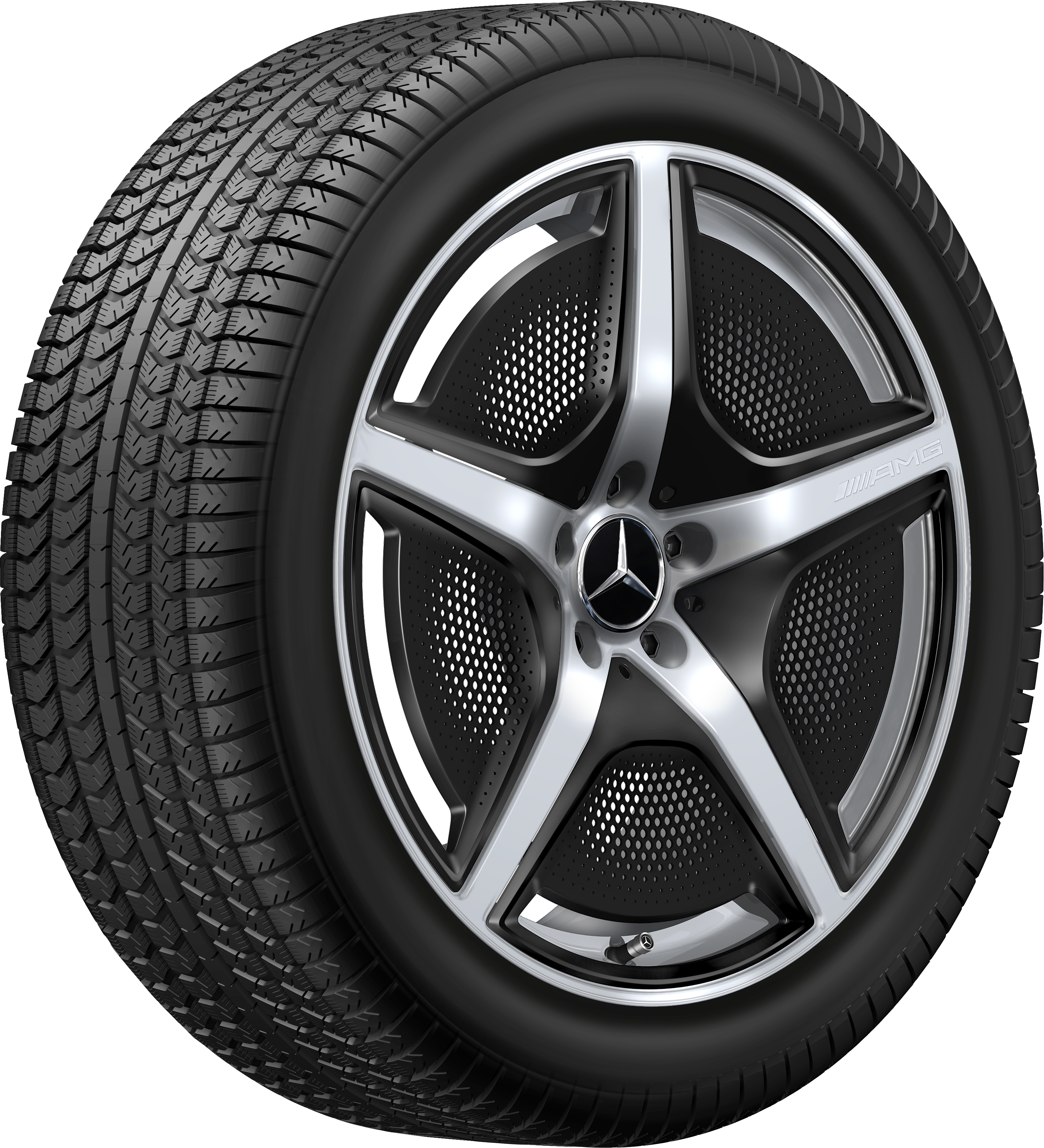 AMG 5-Speichen-Rad, 50,8 cm (20 Zoll) - 10 J x 20 ET 66, vanadiumsilber, hochglänzend